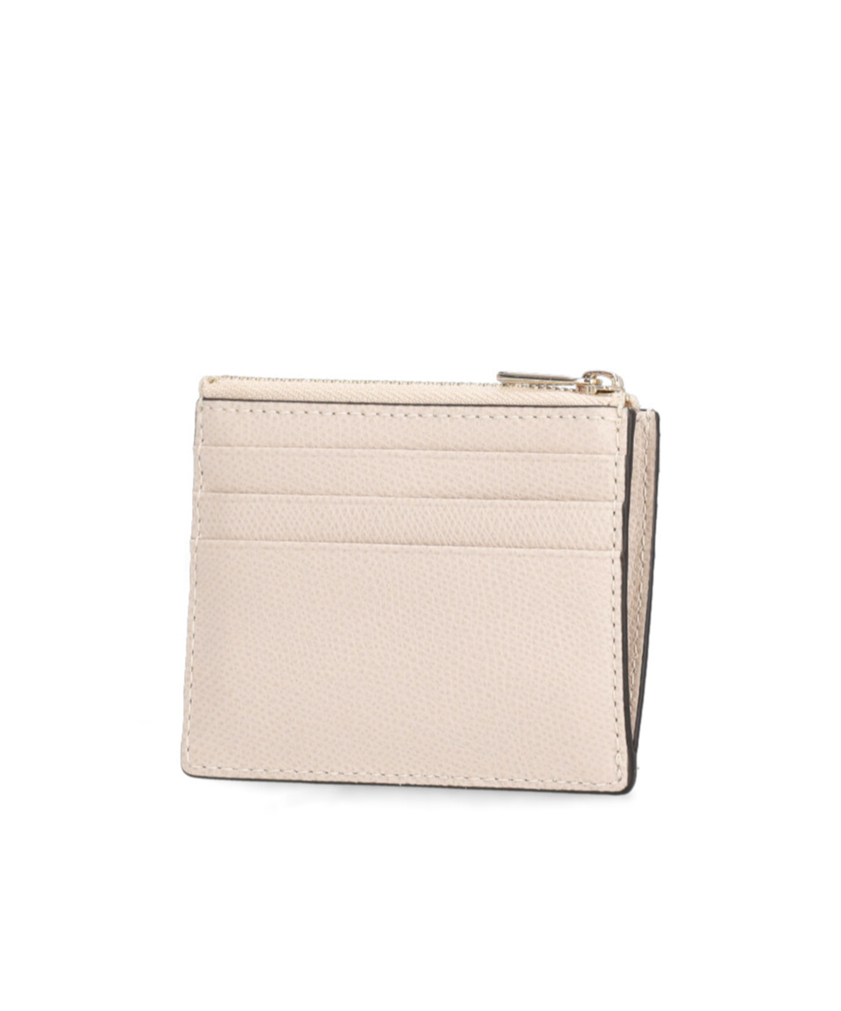 Shop Furla Camelia Logo Plaque Zip-up Small Card Holder In Nude