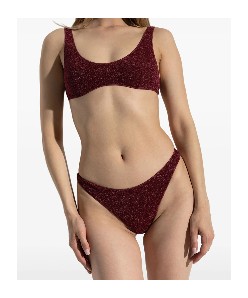 Oseree Wide Strap Two Piece Swimsuit In Purple