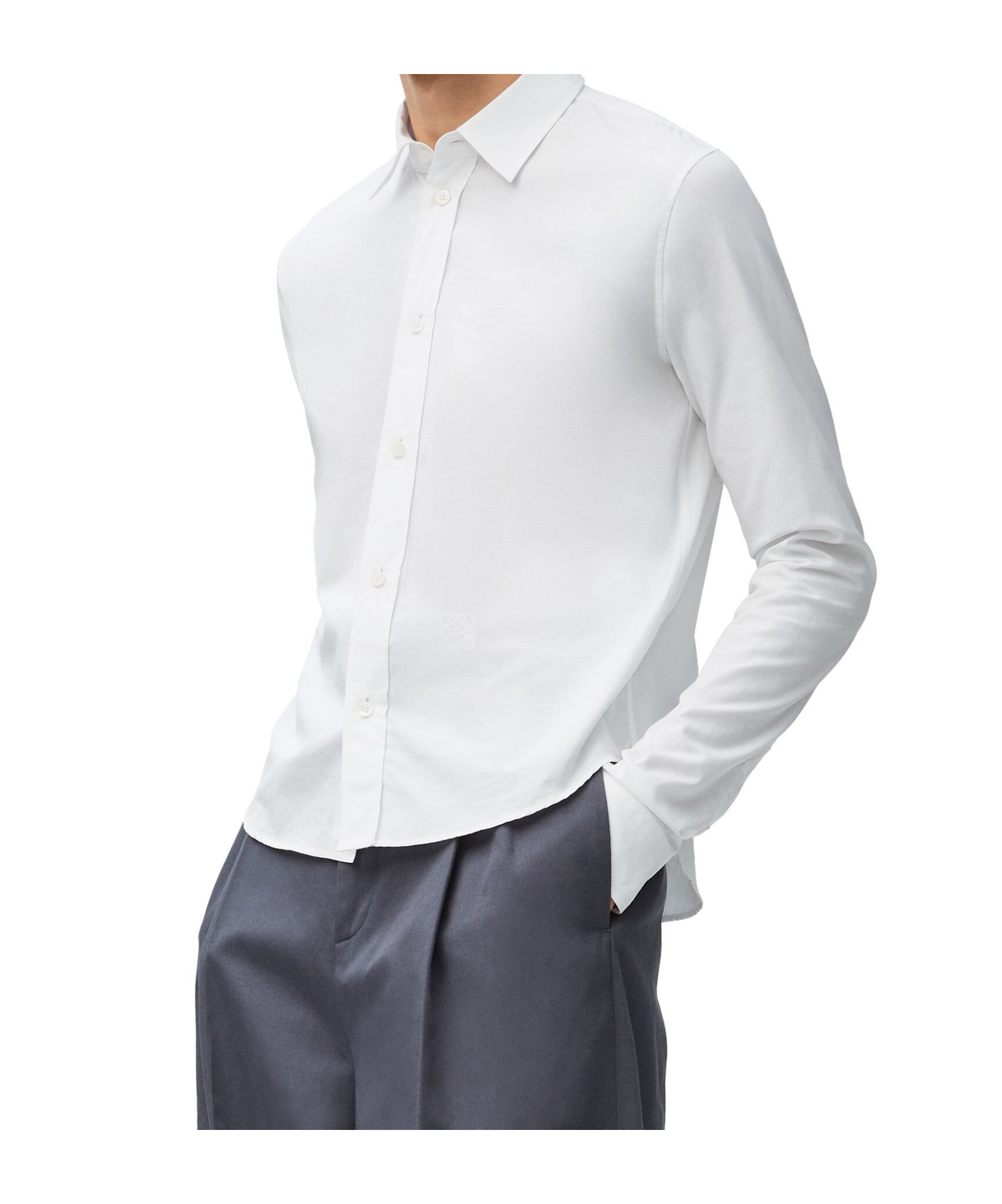 Loewe Long-sleeved Shirt In White