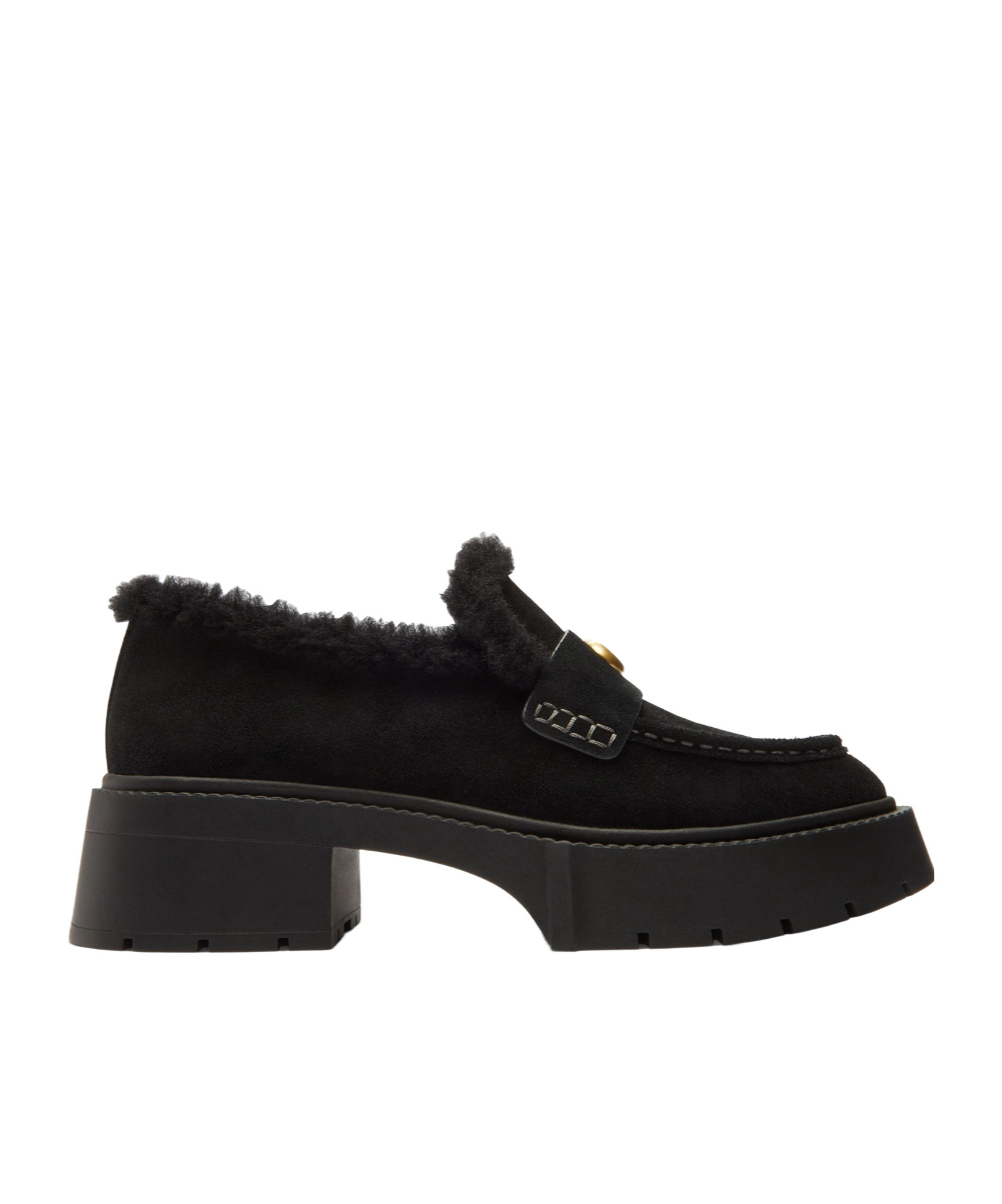 Coach Leah Platform Loafer In Black