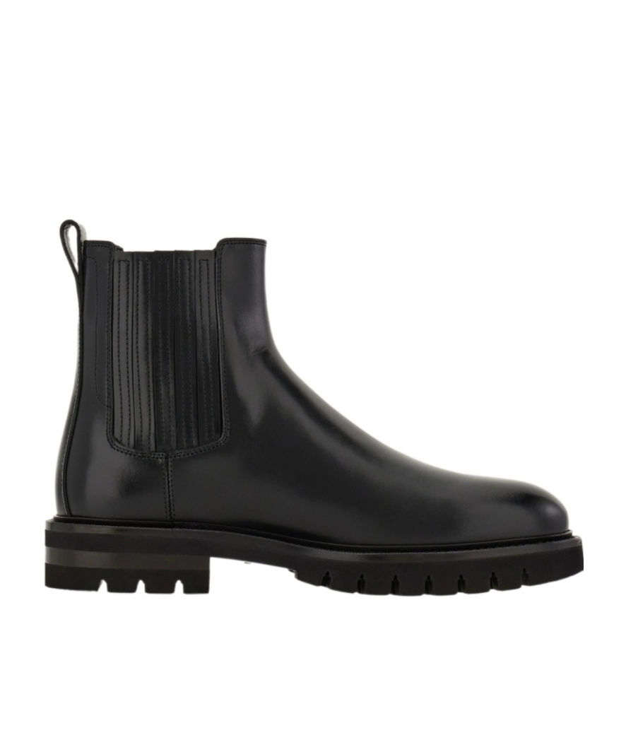 Ferragamo Lug Sole Chelsea Boot In Black