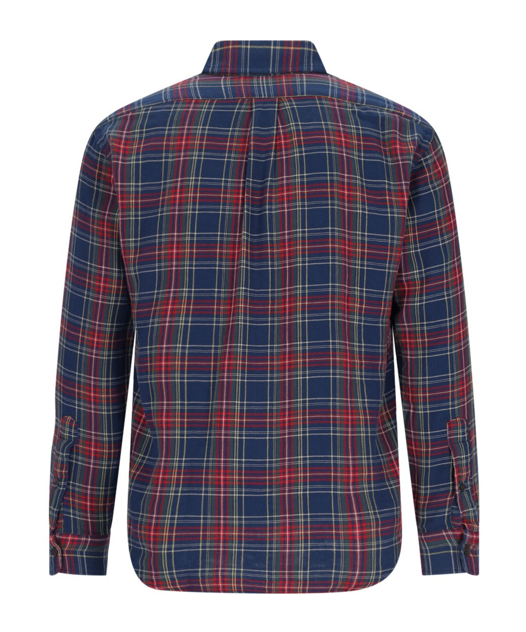 Polo Ralph Lauren Collared Cuffed Plaid Shirt In Black