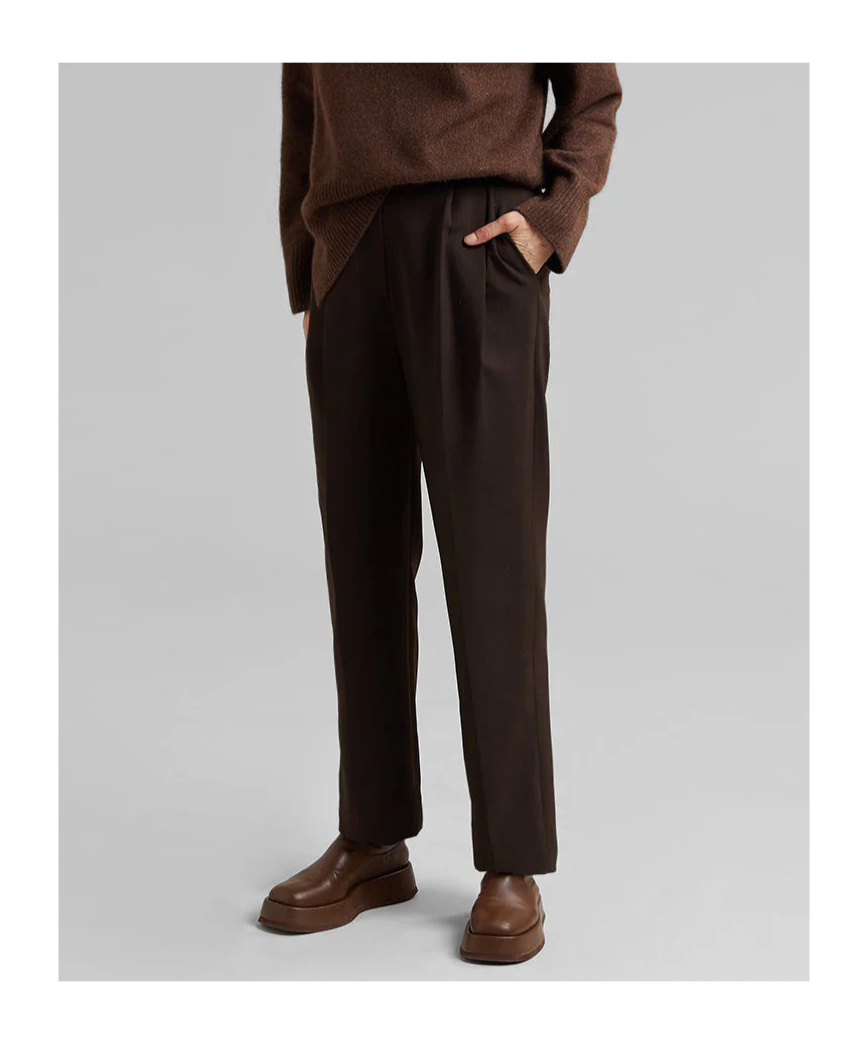 Shop The Frankie Shop Bea Suit Pants - Dark Espresso