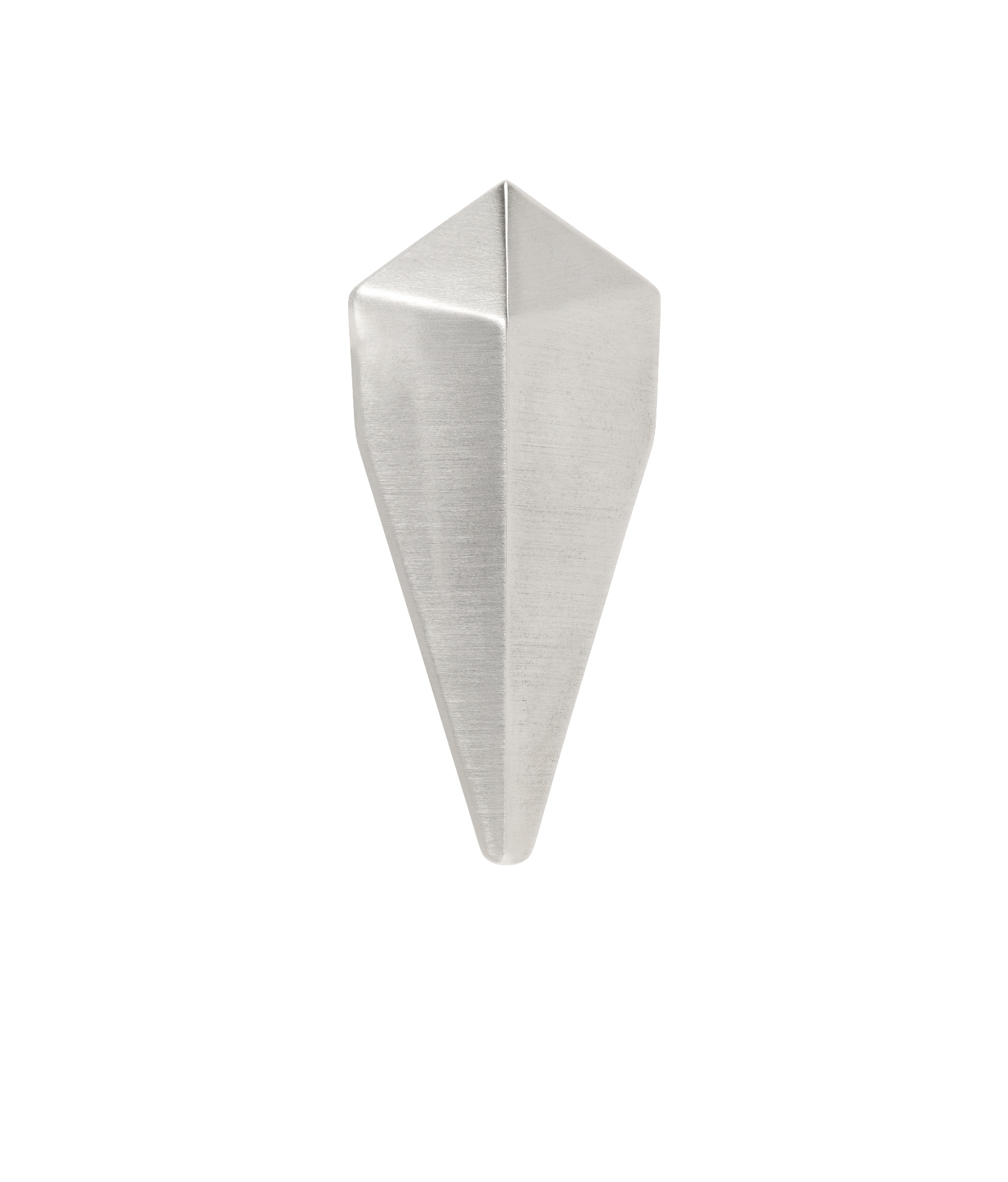 Rick Owens Silver Pyramid Single Earring In White