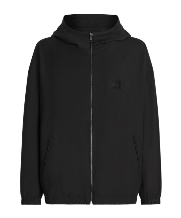Dolce & Gabbana Hooded Woolen Jacket With Tag In Black
