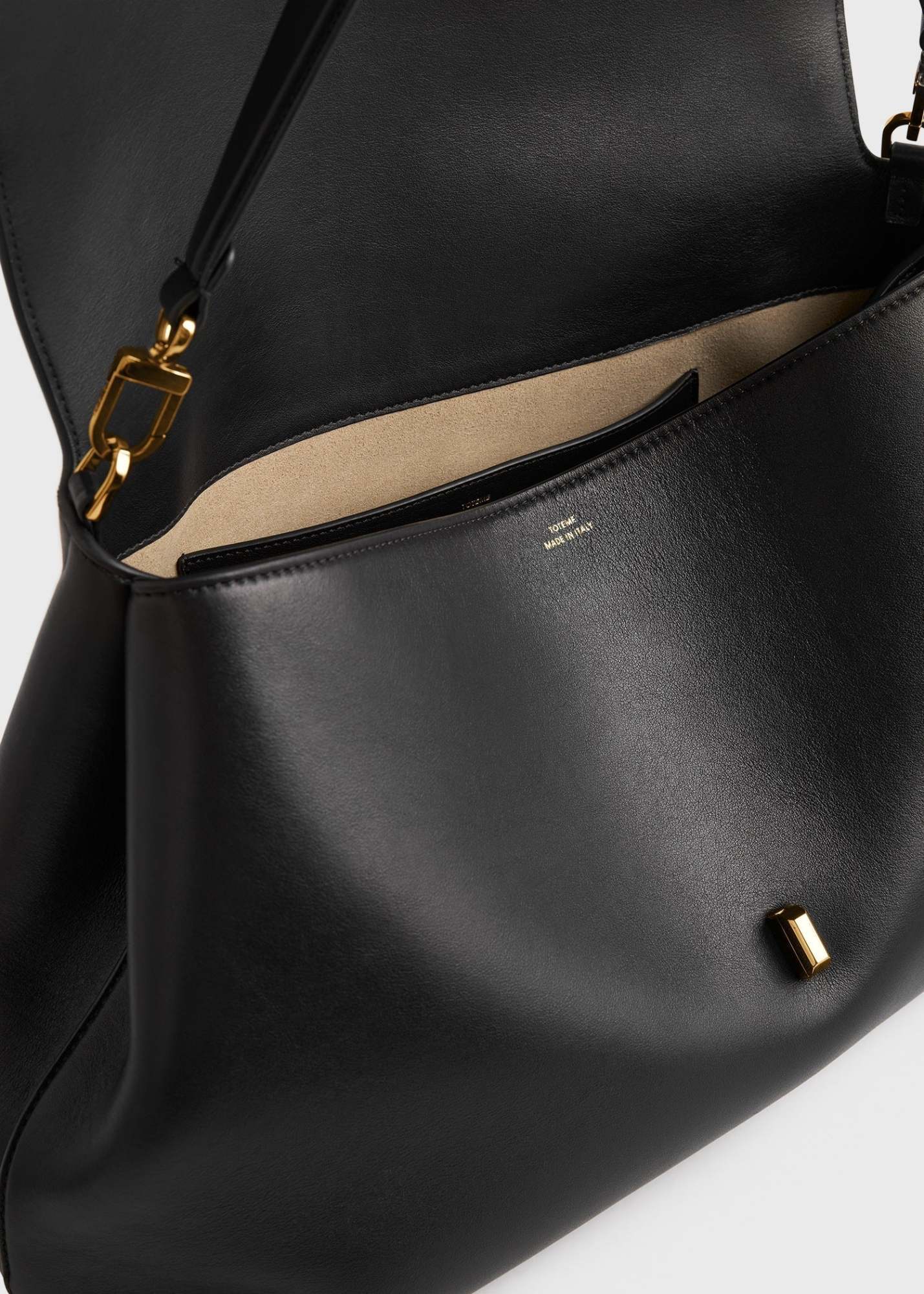 Totême T-lock Nylon Satchel In Black