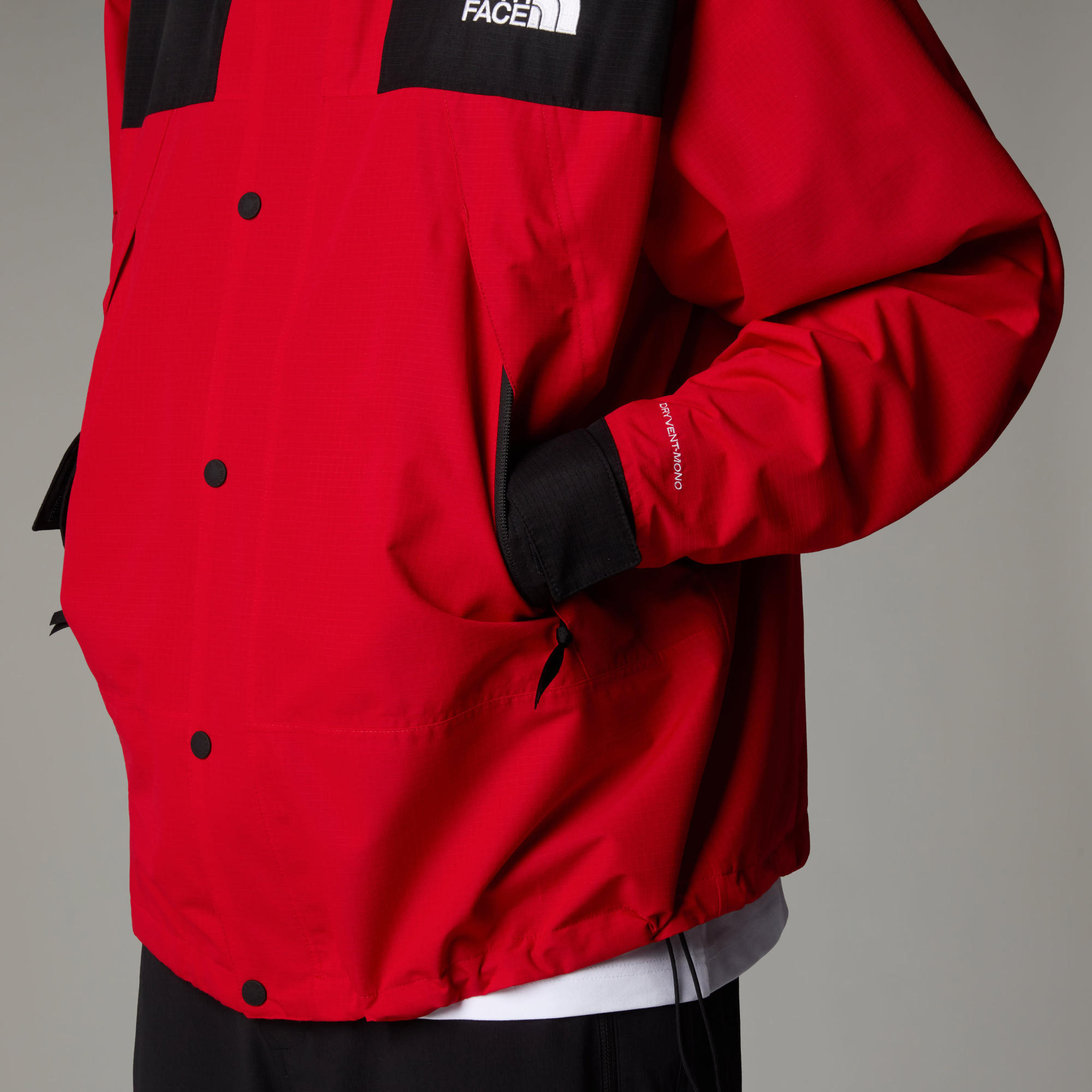 The North Face Mountain Mono Short Jacket In Red