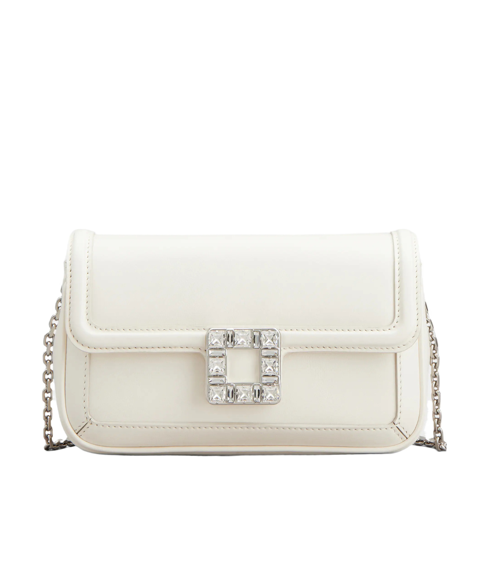Roger Vivier Jeu De Fille Clutch Bag In White