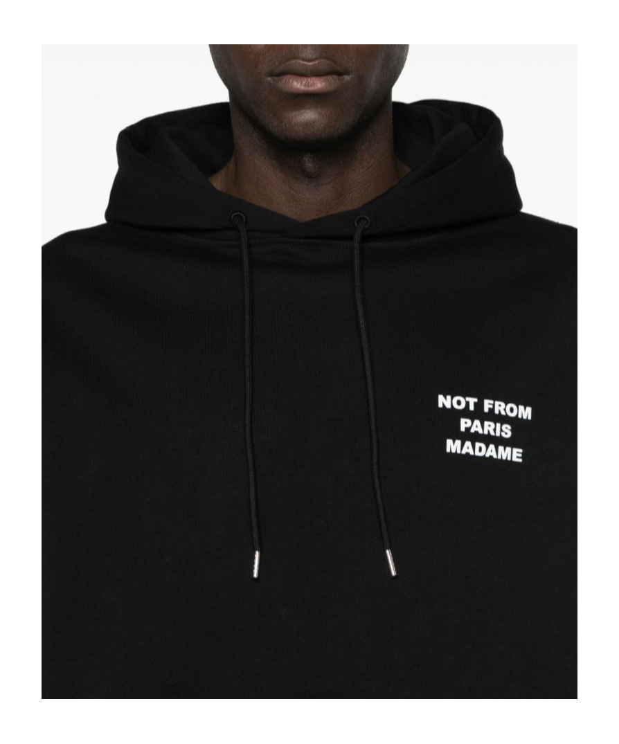 Drôle De Monsieur Le Hoodie Slogan Sweatshirt In Black