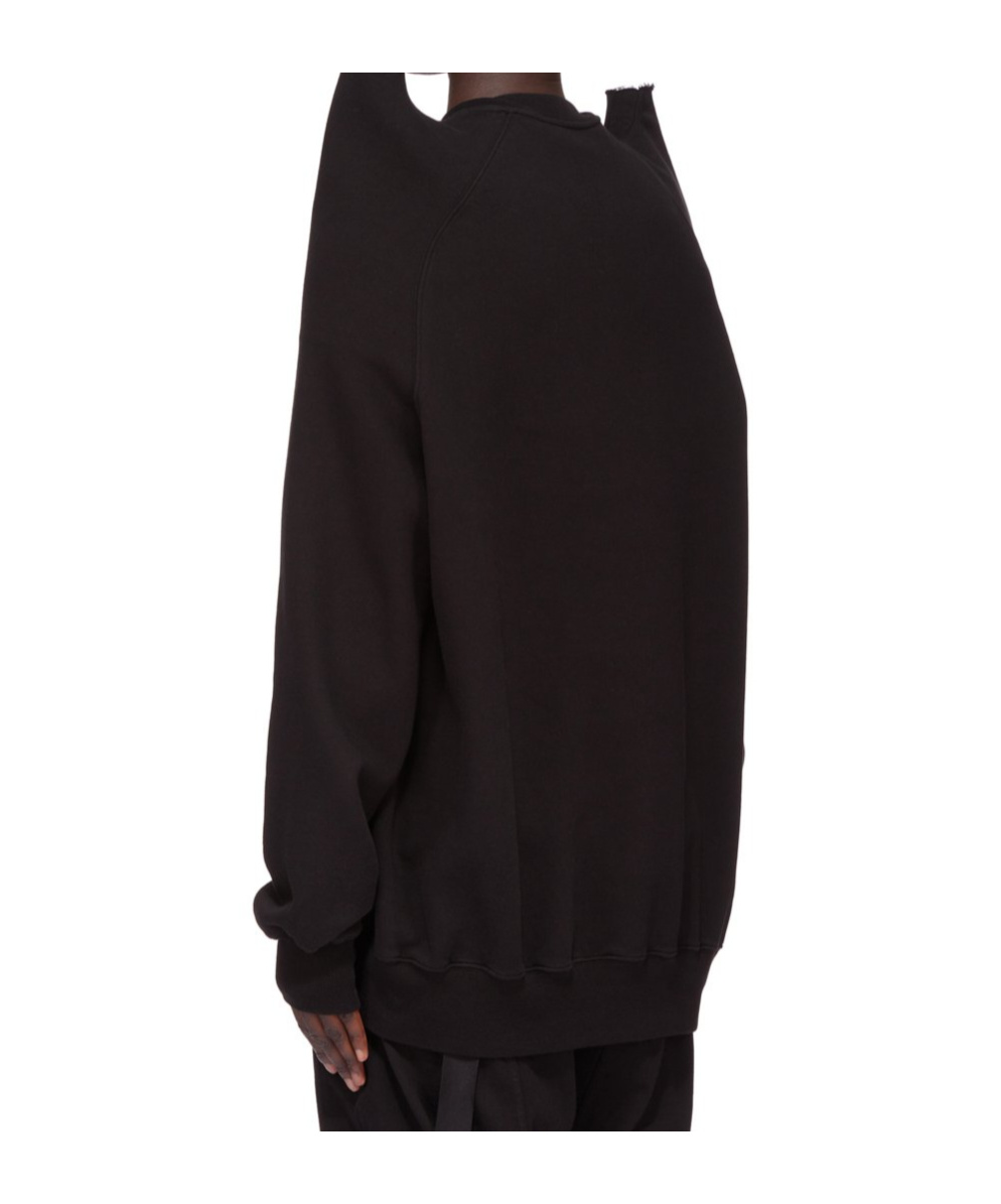 Rick Owens Drkshdw Structured-shoulders Cotton Sweatshirt In Black