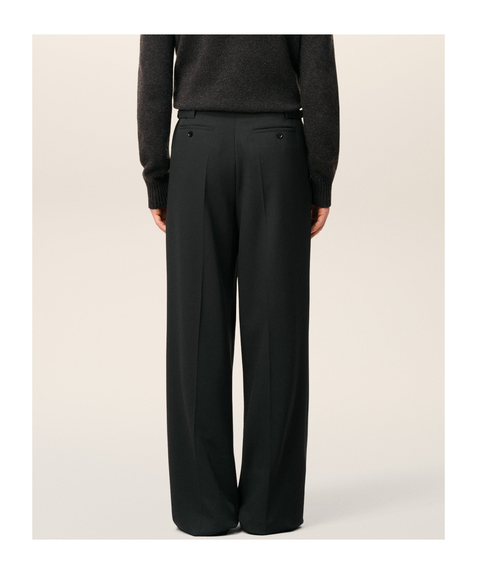 Ami Alexandre Mattiussi Ami Paris Charcoal Gray Wool Trousers In Black