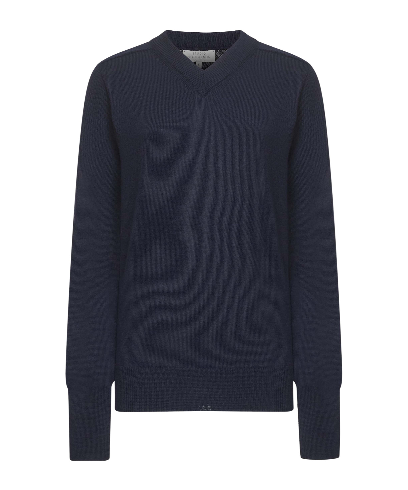 Studio Nicholson Long-sleeved Sweater In Black