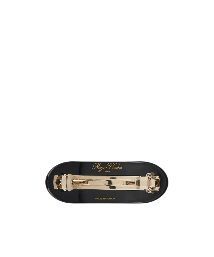 Roger Vivier Vivier Strass Diamond Button Hairpins In Black