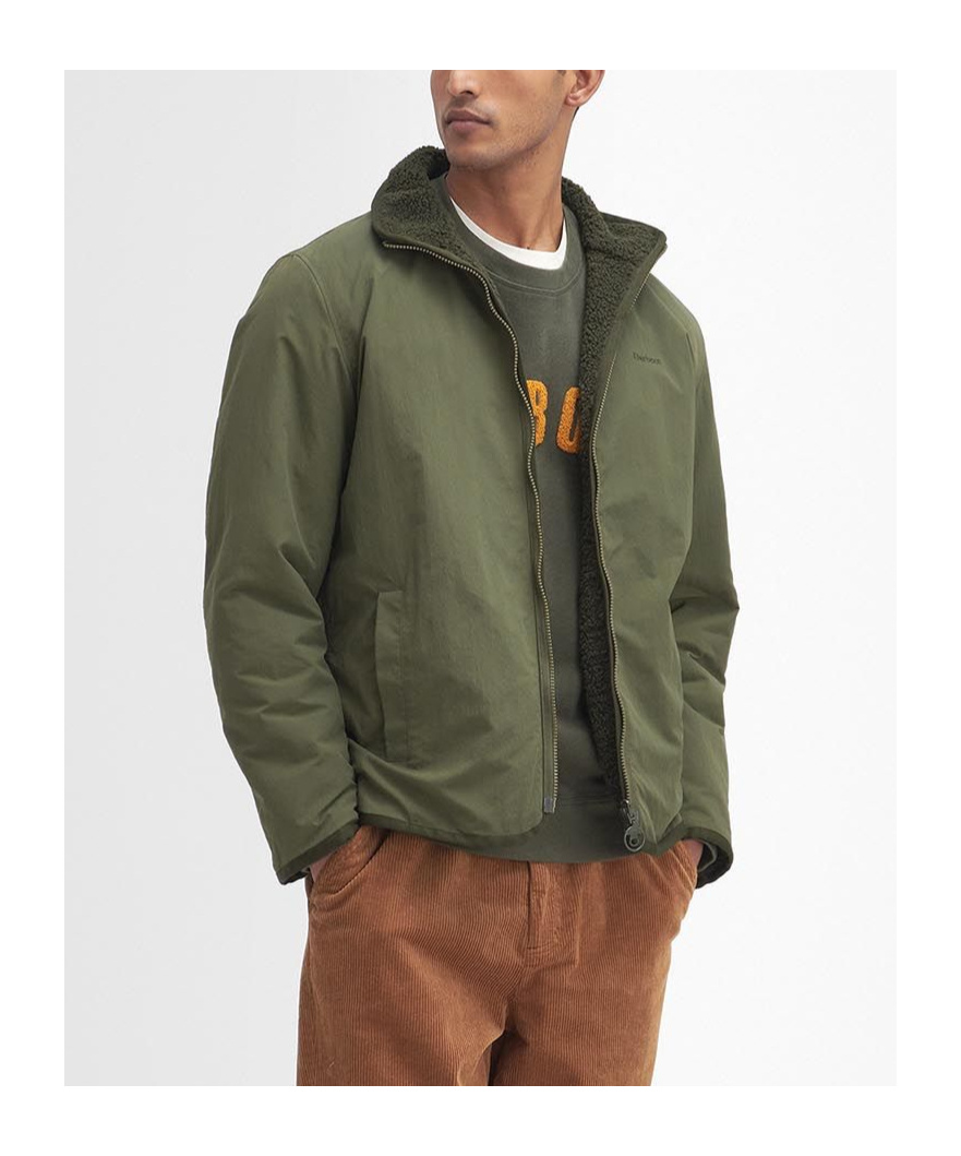 Barbour Double-sided Casual Jacket In Green