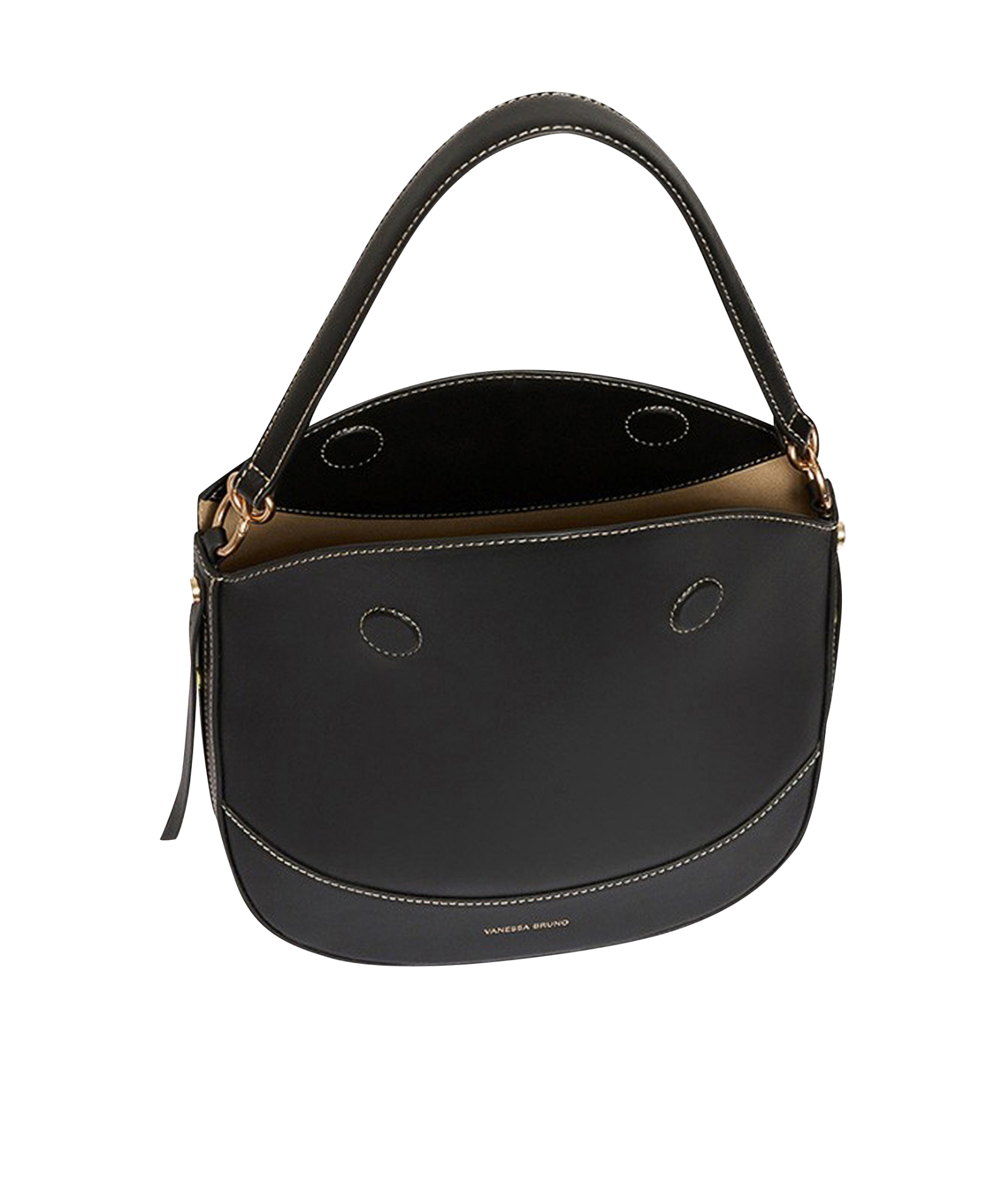 Vanessa Bruno Logo Shoulder Bag In Black