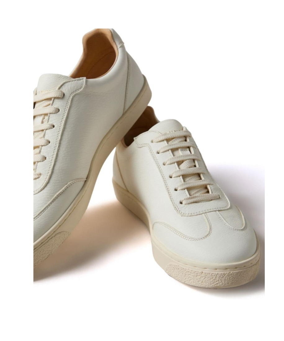 Brunello Cucinelli Essential Leather Sneakers In White