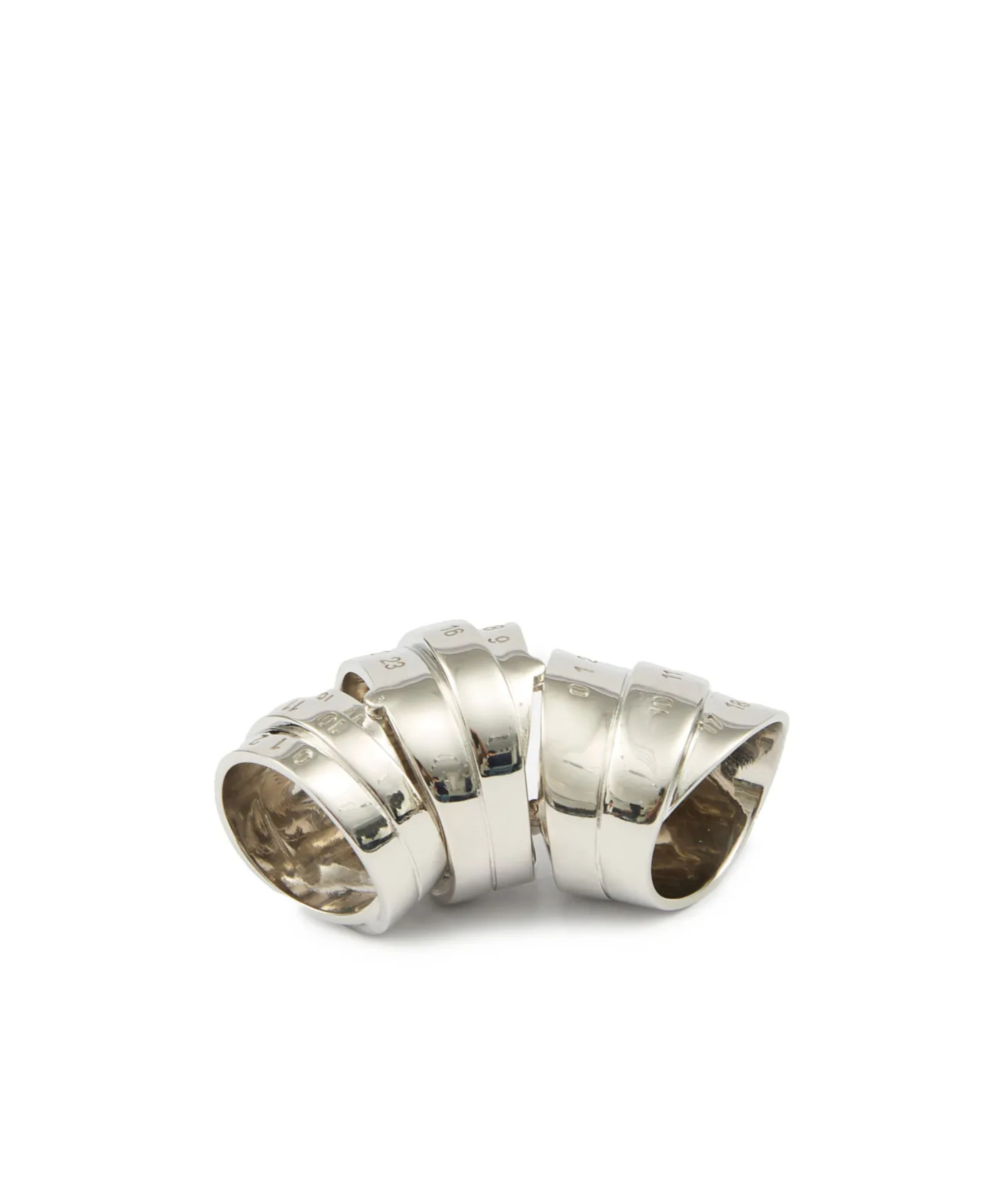 Mm6 Maison Margiela 'numeric' Ring In Silver-tone