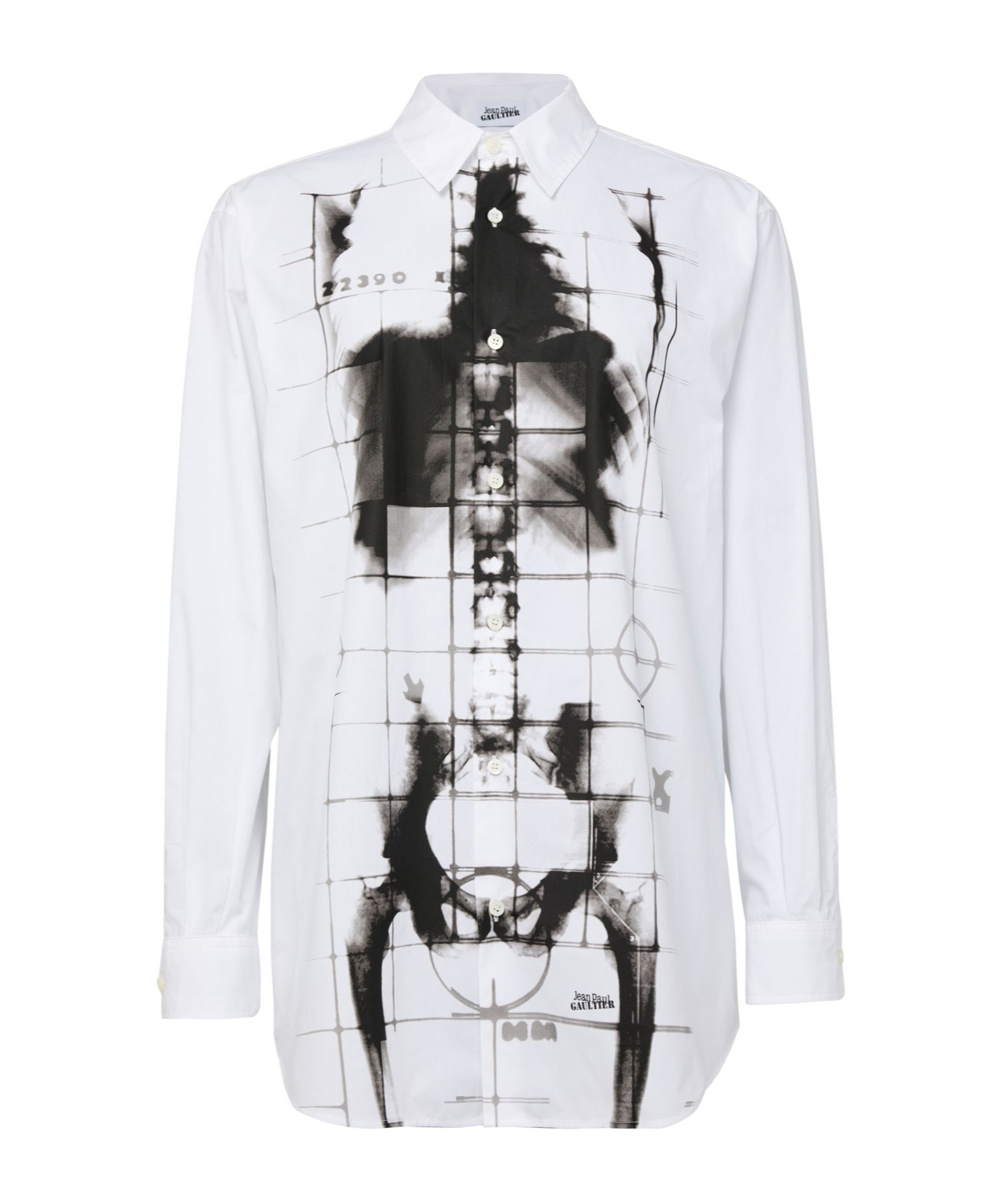 Shop Jean Paul Gaultier The Squeletor Printed Shirt In White