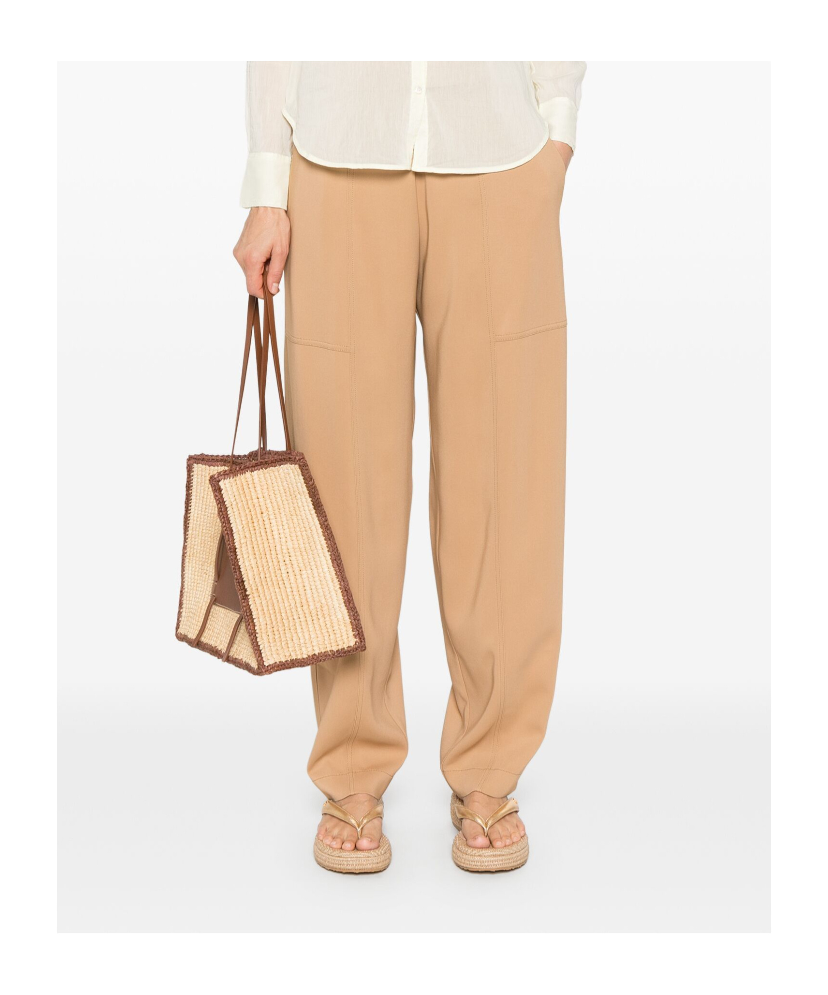 Forte Forte Tapered-leg Trousers In Nude