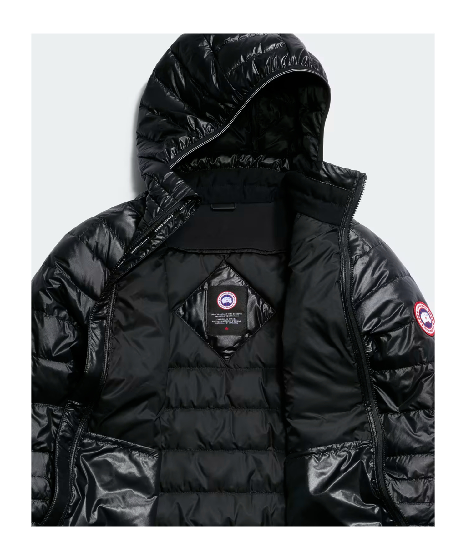 Canada Goose Hybridge Lite Hooded Jacket In Black