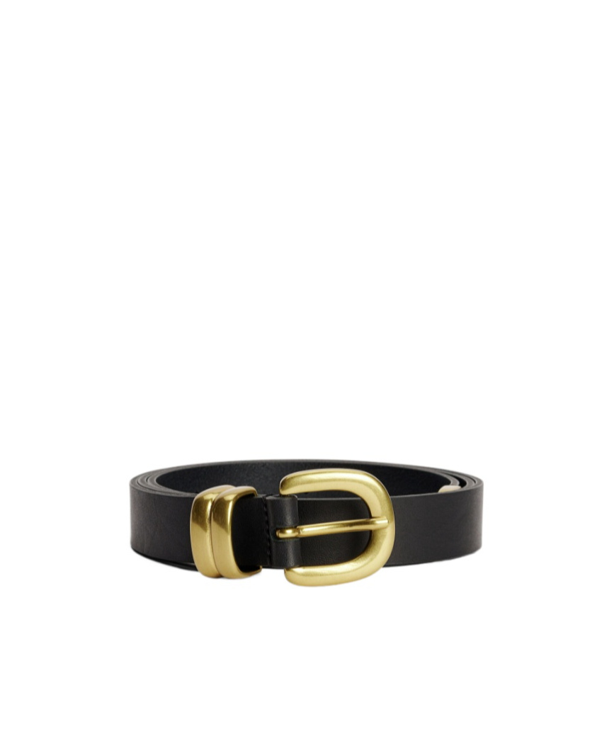 By Malene Birger Zoilo Brown Leather Belt In Black