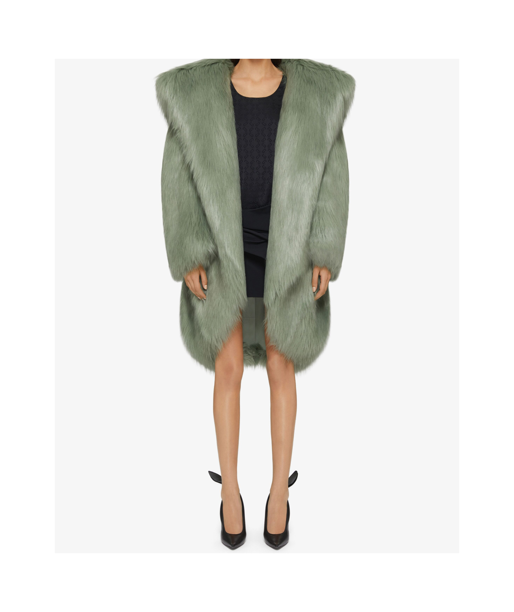 GIVENCHY OVERSIZED COAT IN FAUX FUR