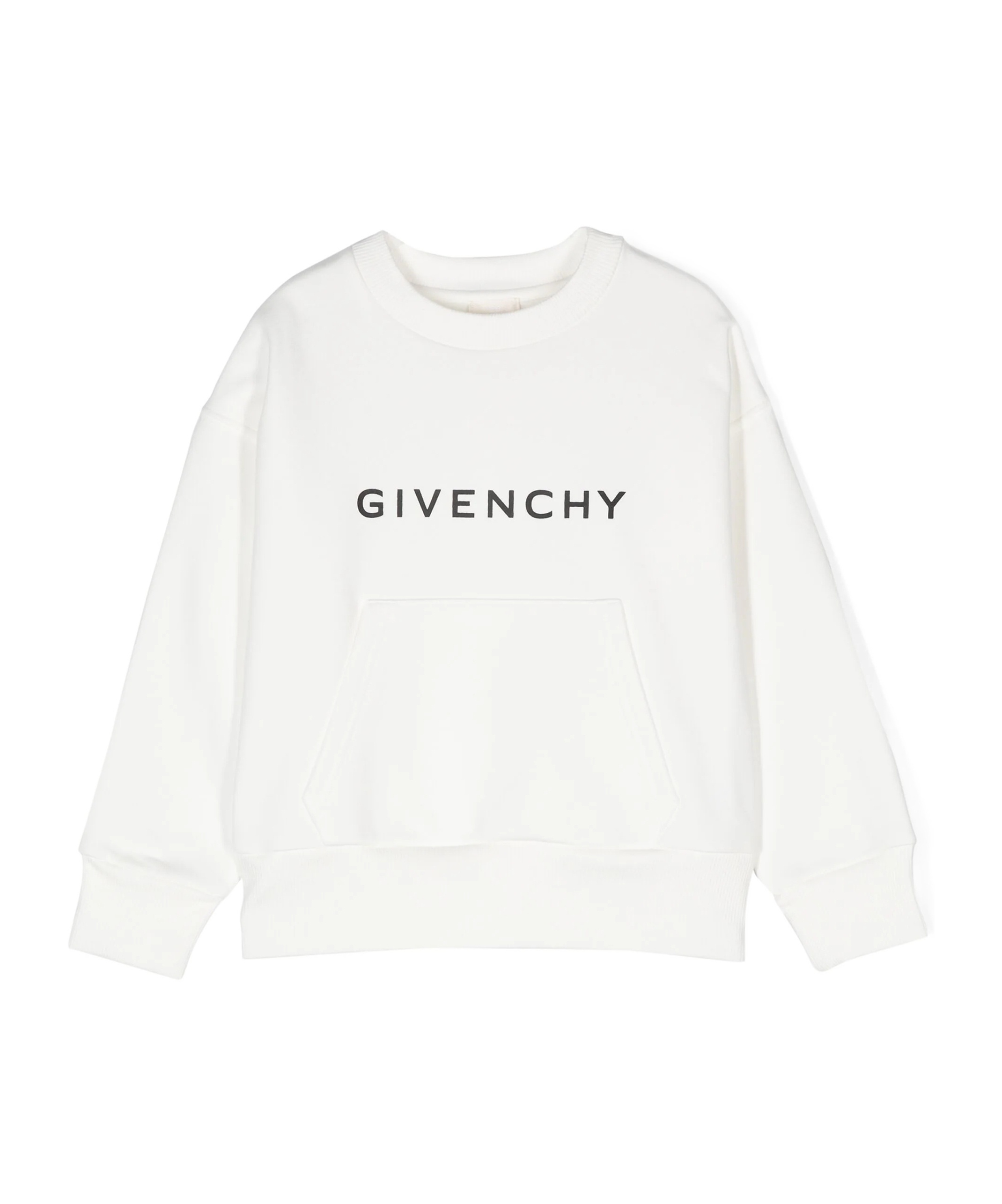 Givenchy Round-collar Long-sleeve Hoodie In White