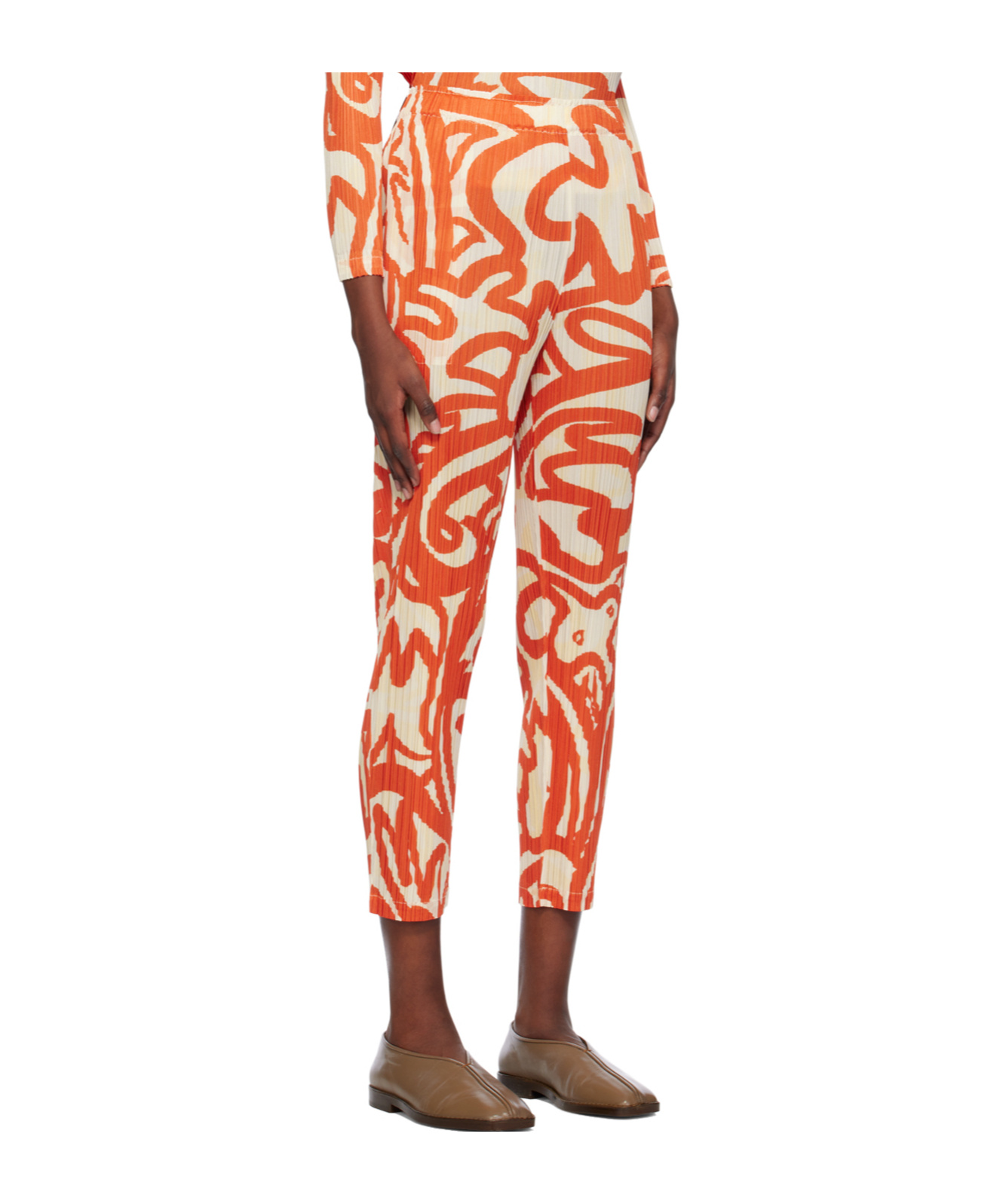 Issey Miyake Pattern Printing Details Casual Pants In Multicolor
