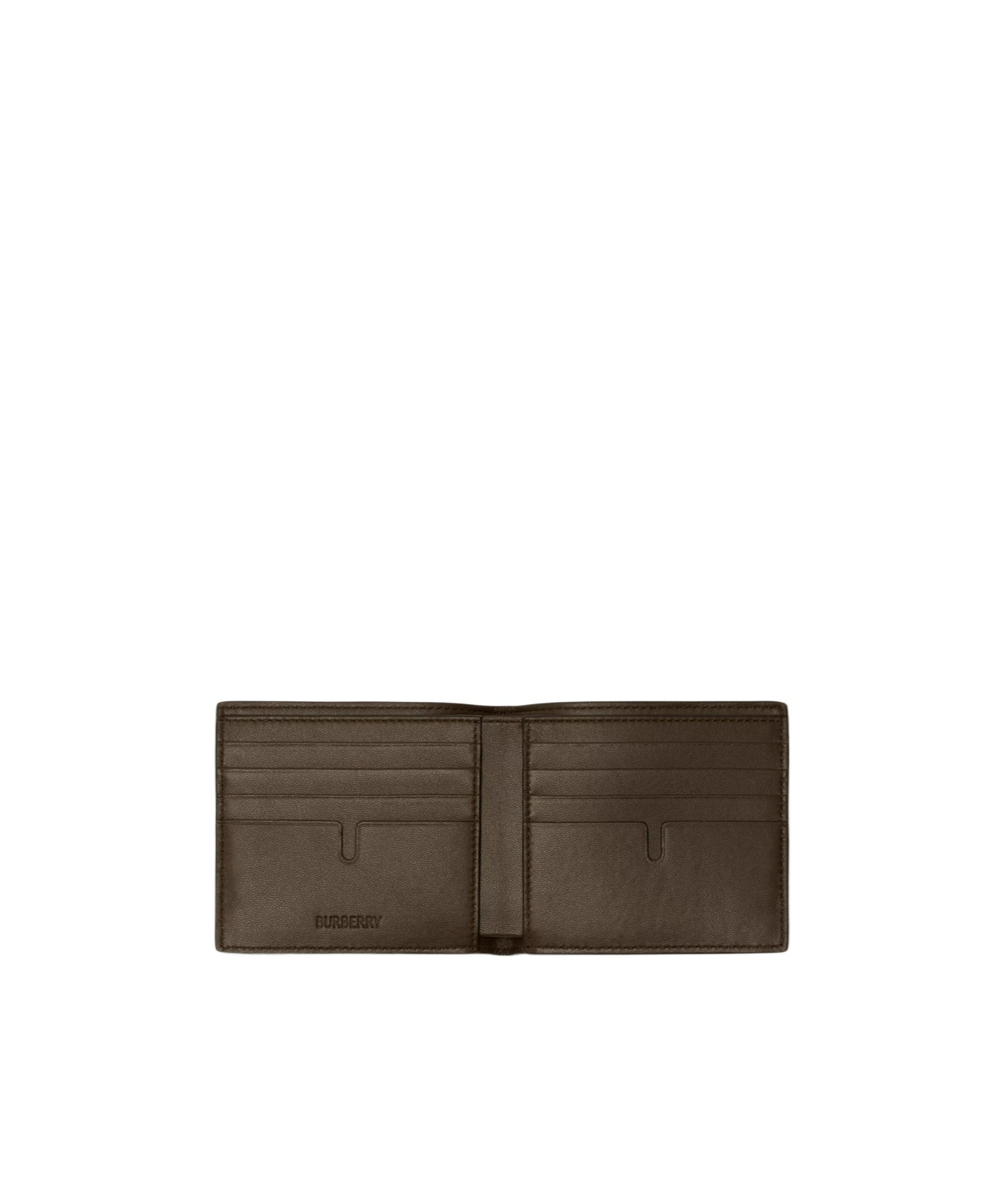 Burberry Check Folding Card Case In Brown