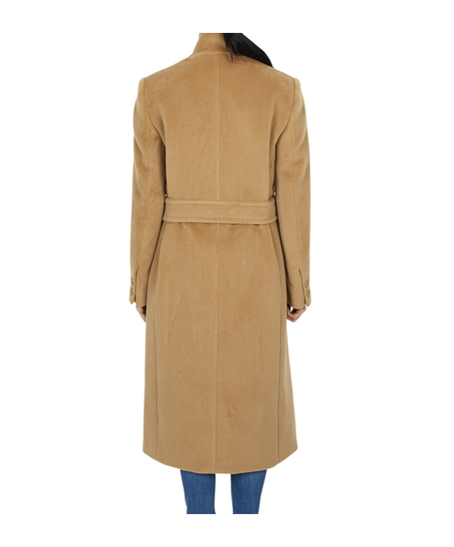 Max Mara Studio Arezzo Double-breasted Belted Coat In Brown