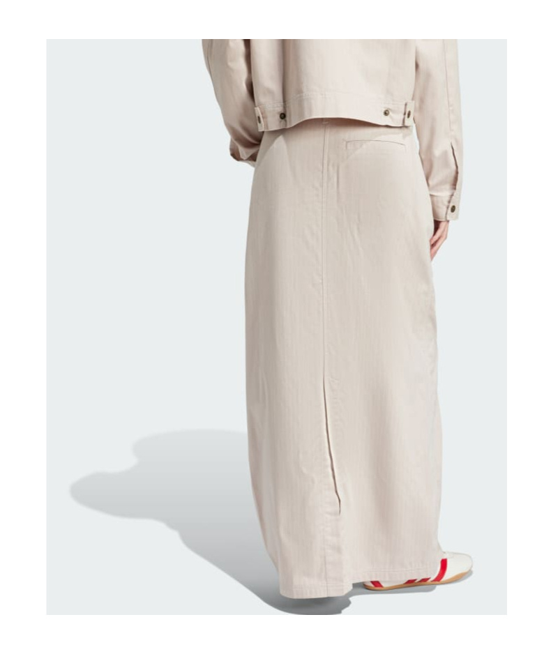 Adidas Originals Maxi Skirt In Beige
