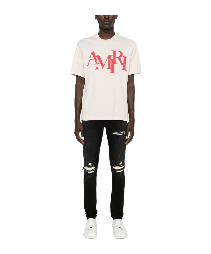 Shop Amiri Belt-loop Jeans In Black
