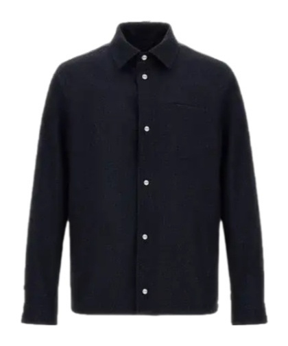 Herno Button-fastening Patch-pocket Shirt Jacket In Blue