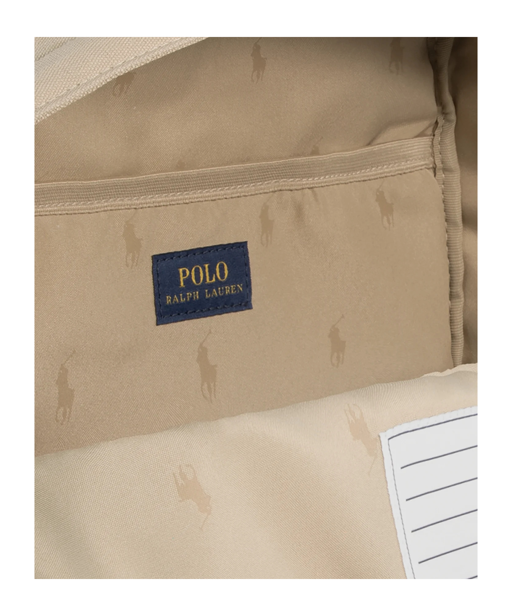 Polo Ralph Lauren Double Zipper Backpack In Nude