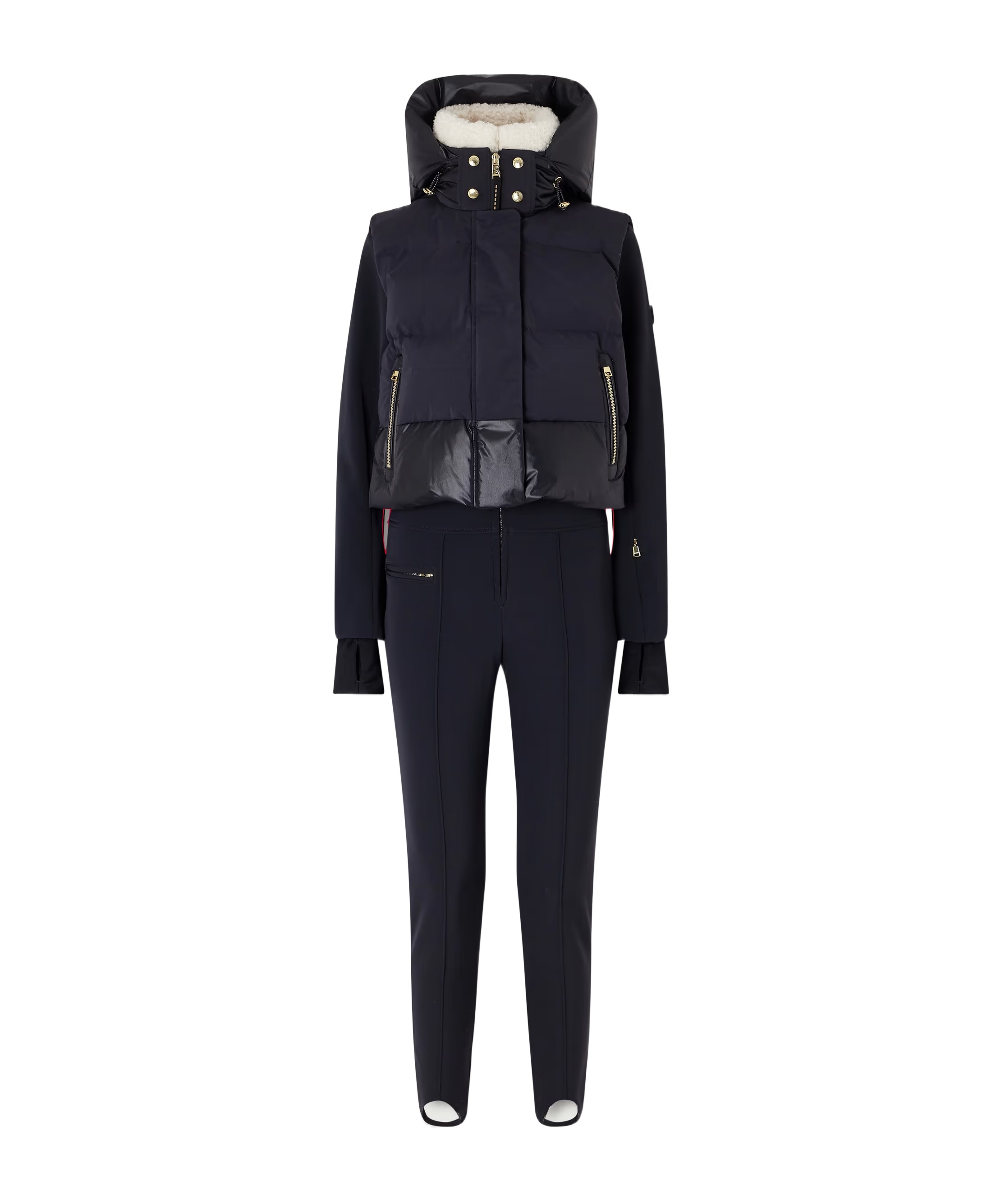 Bogner Ulla Hooded Zip Ski Suit In Black