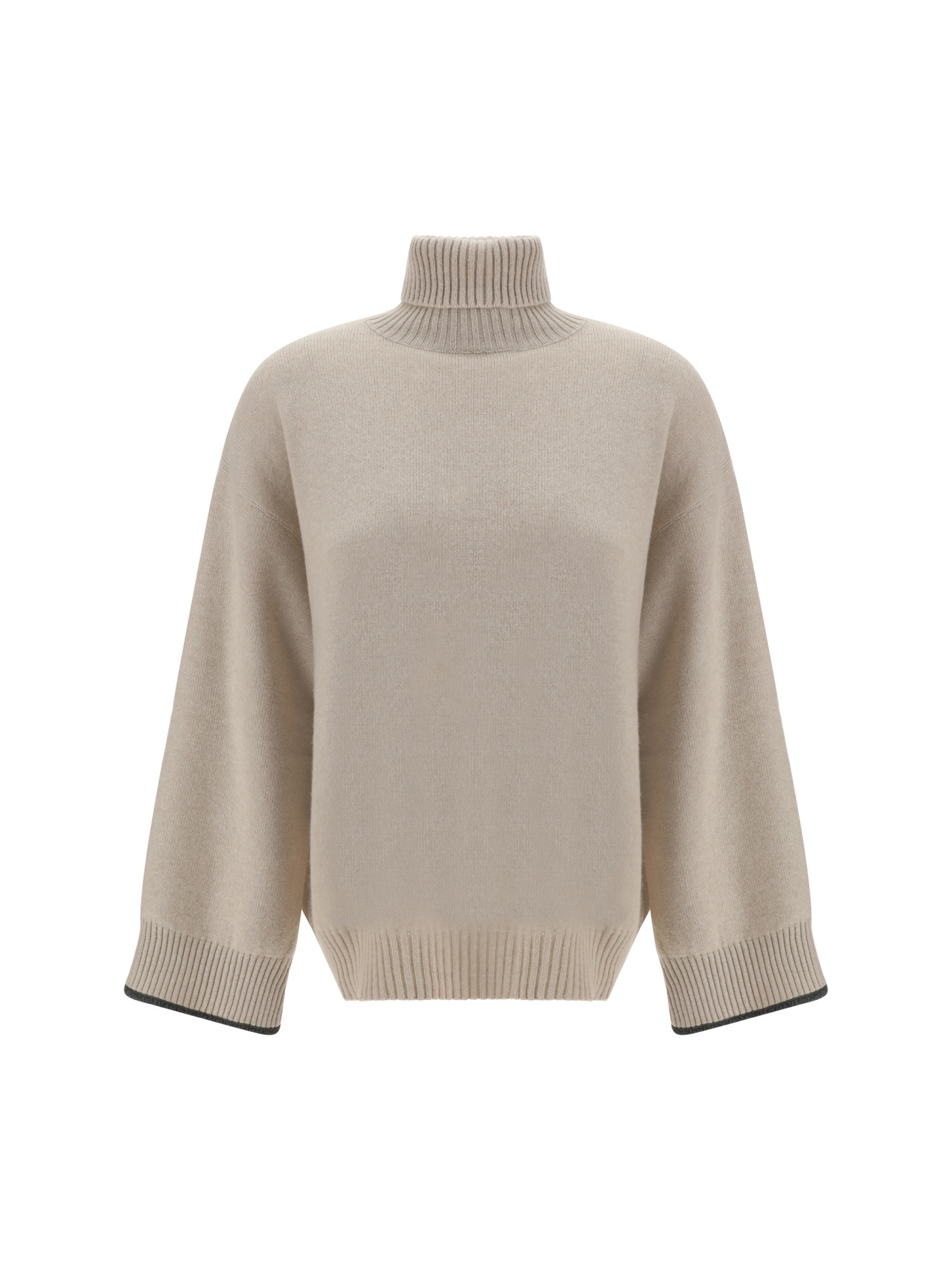 Brunello Cucinelli Fine-knit Cashmere Sweatshirt In Nude