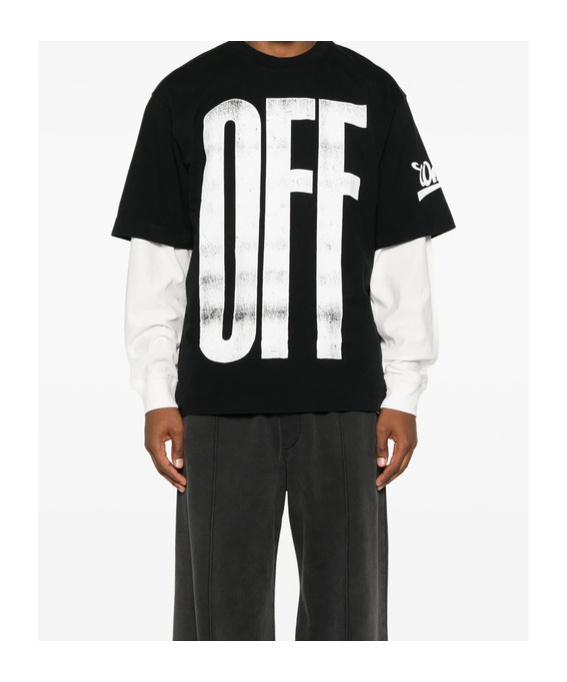 Off-white Graphic Skate Design Crewneck Short Sleeve T-shirt In Black