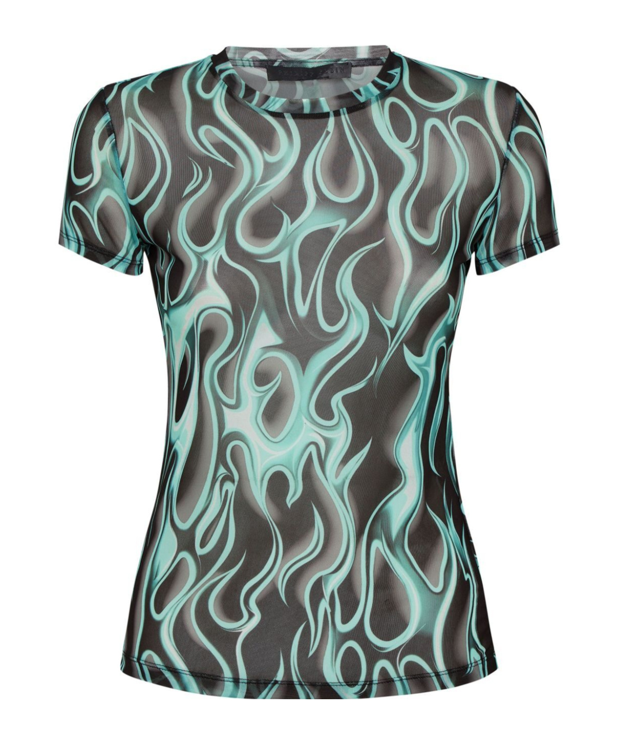 Philipp Plein Flameshort Sleeve Tulle T In Black
