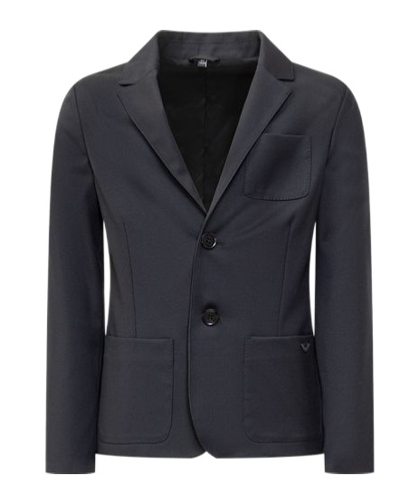 Emporio Armani Kids Single-breasted Blazer In Black