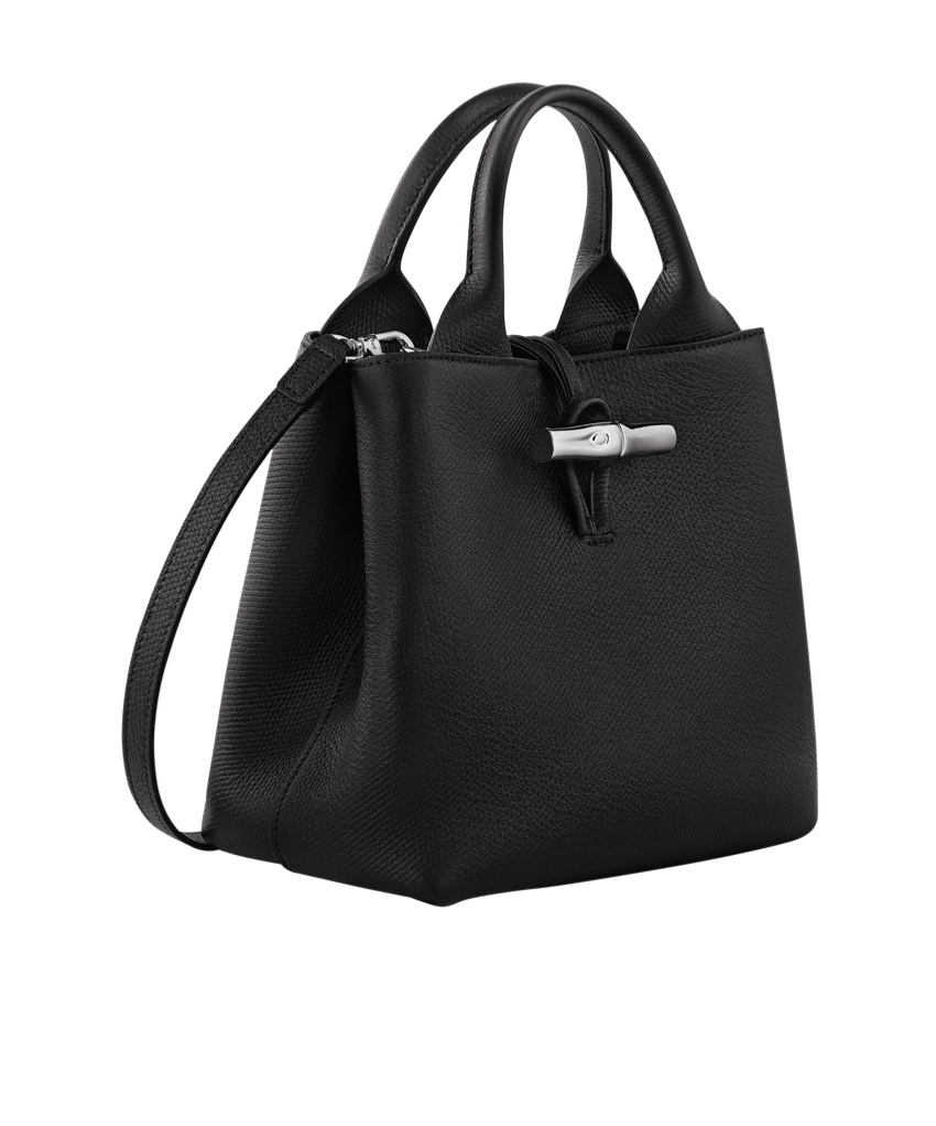 Longchamp Leather Tote Bags In Black