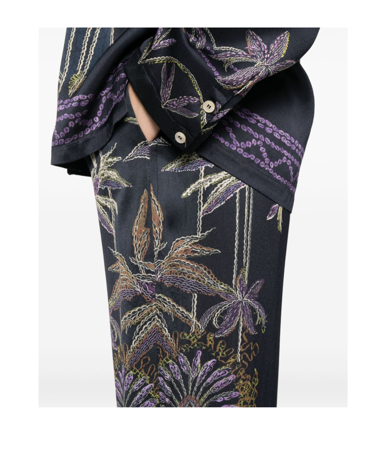 Forte Forte Floral-embroidered Trousers In Black