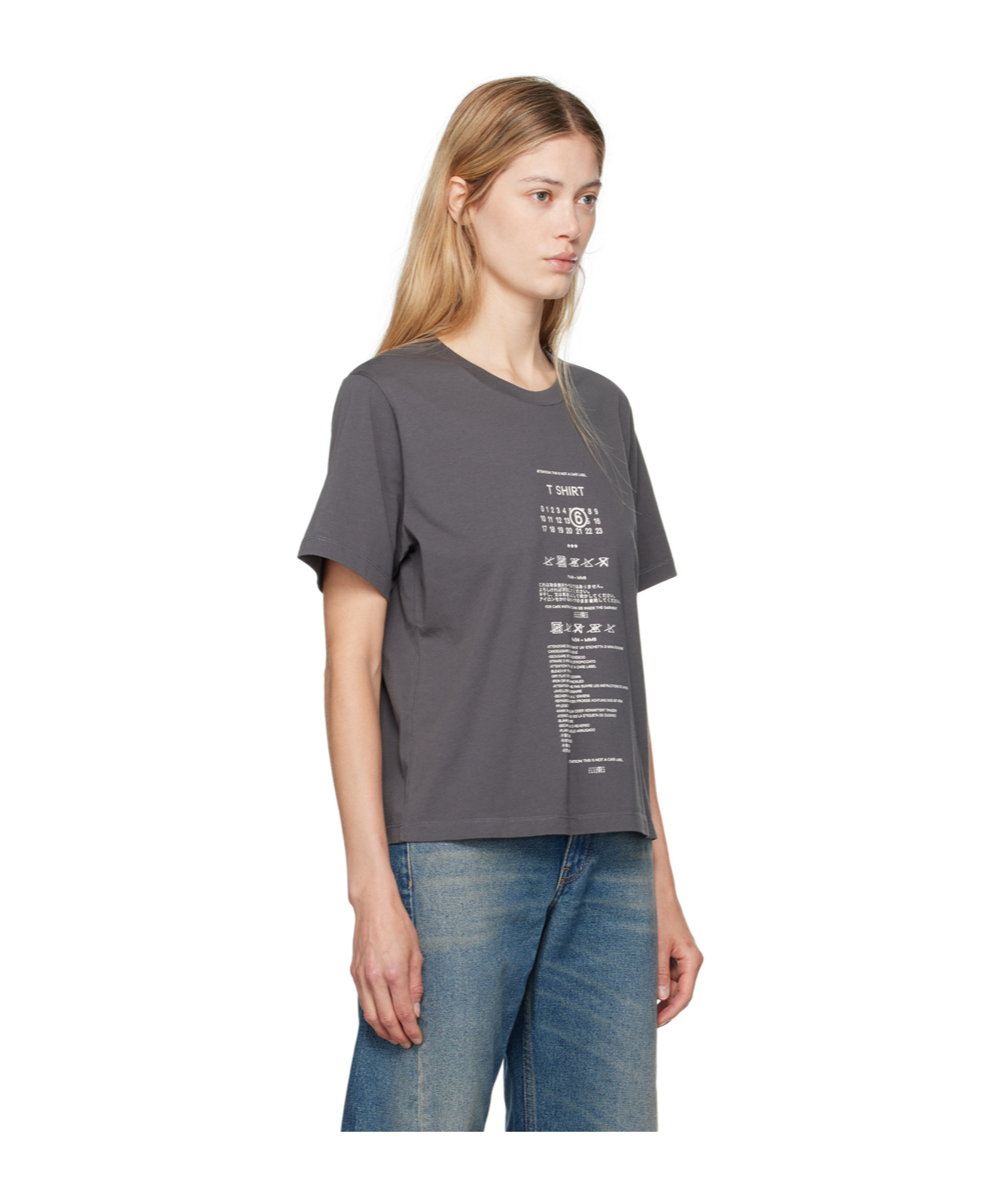 Shop Mm6 Maison Margiela Logo-print Cotton T-shirt In Black