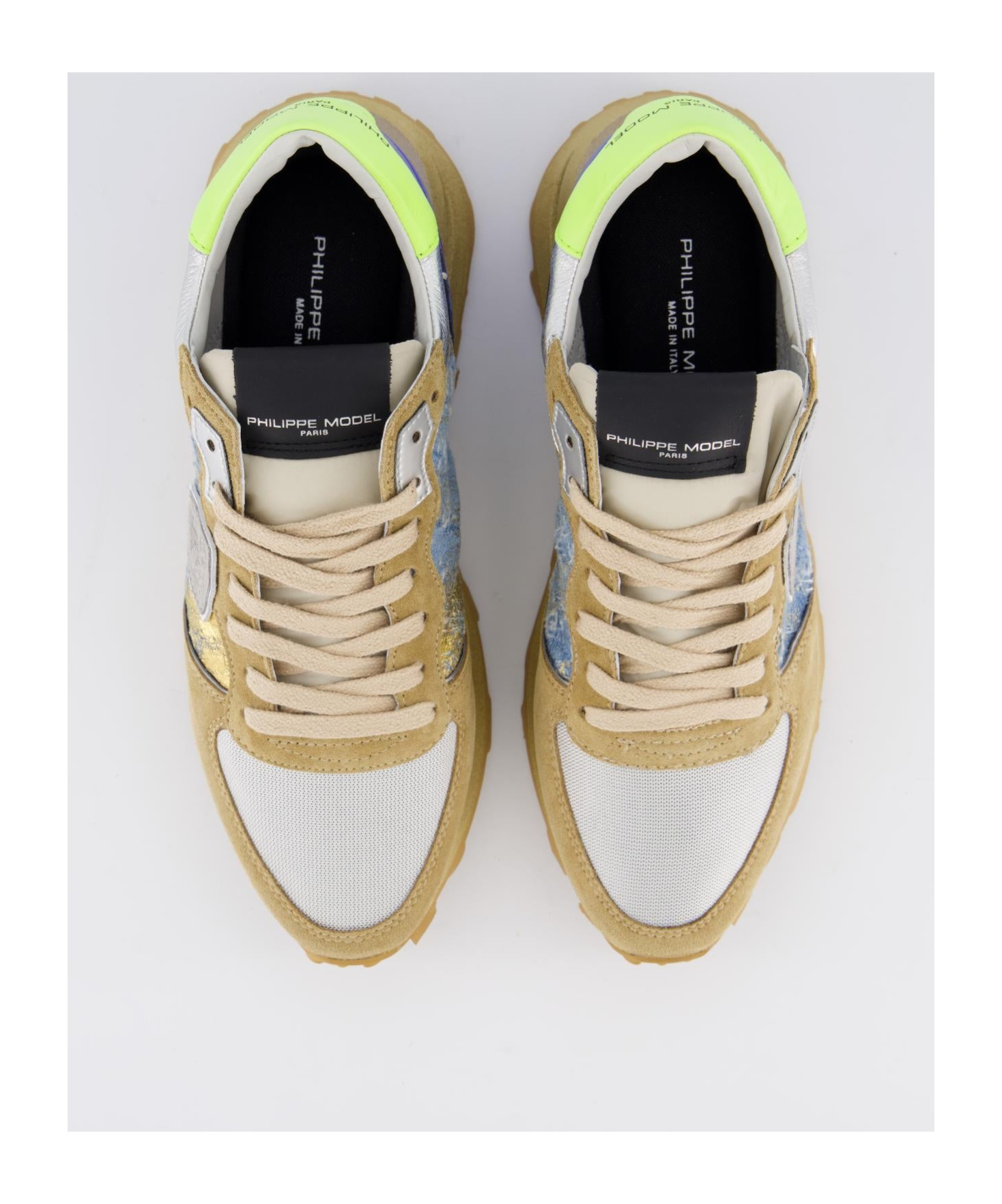 Philippe Model Laced Sneakers In Nude