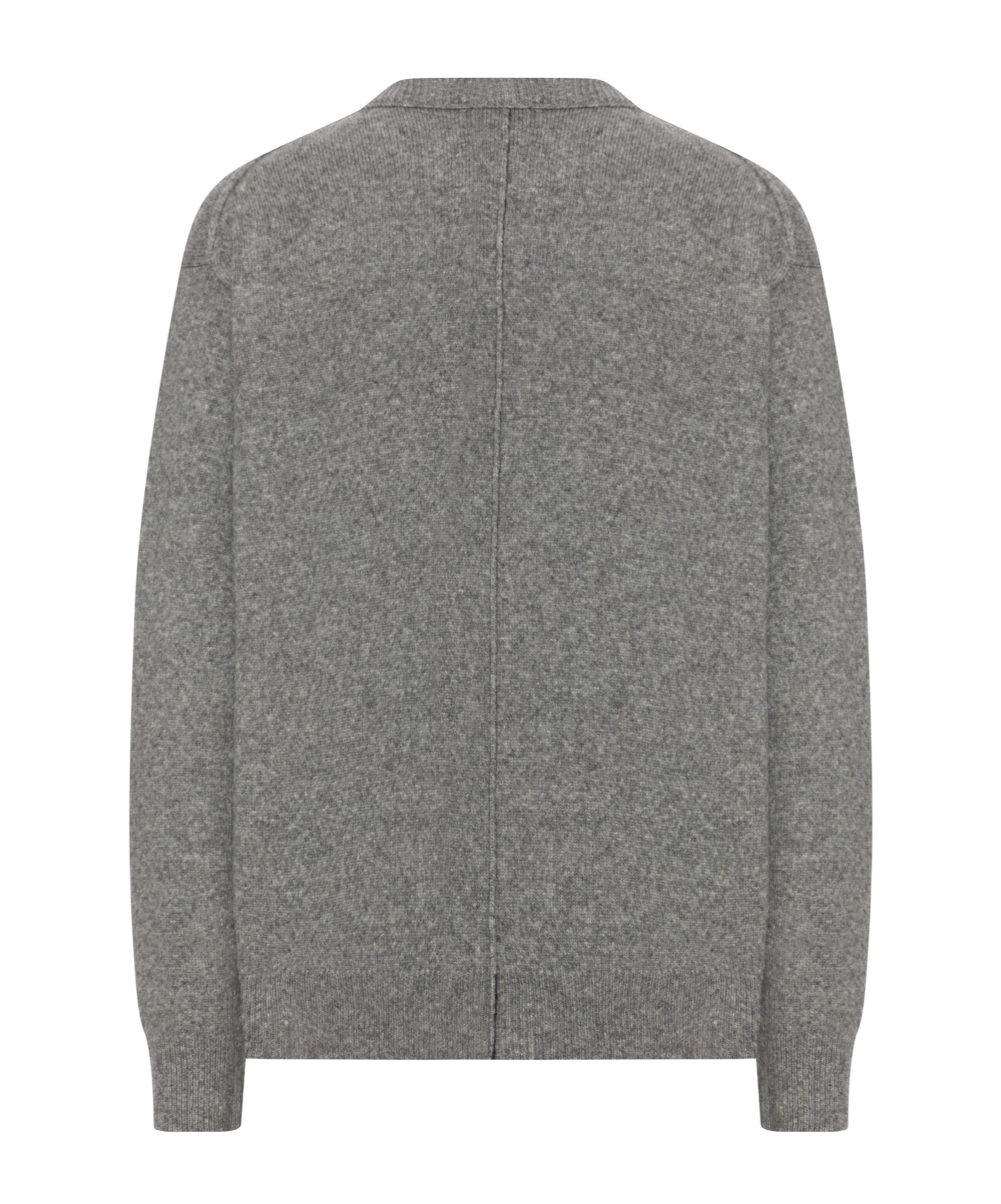 Roberto Collina Crew Neck Sweater In Melange Effect Wool In Gray
