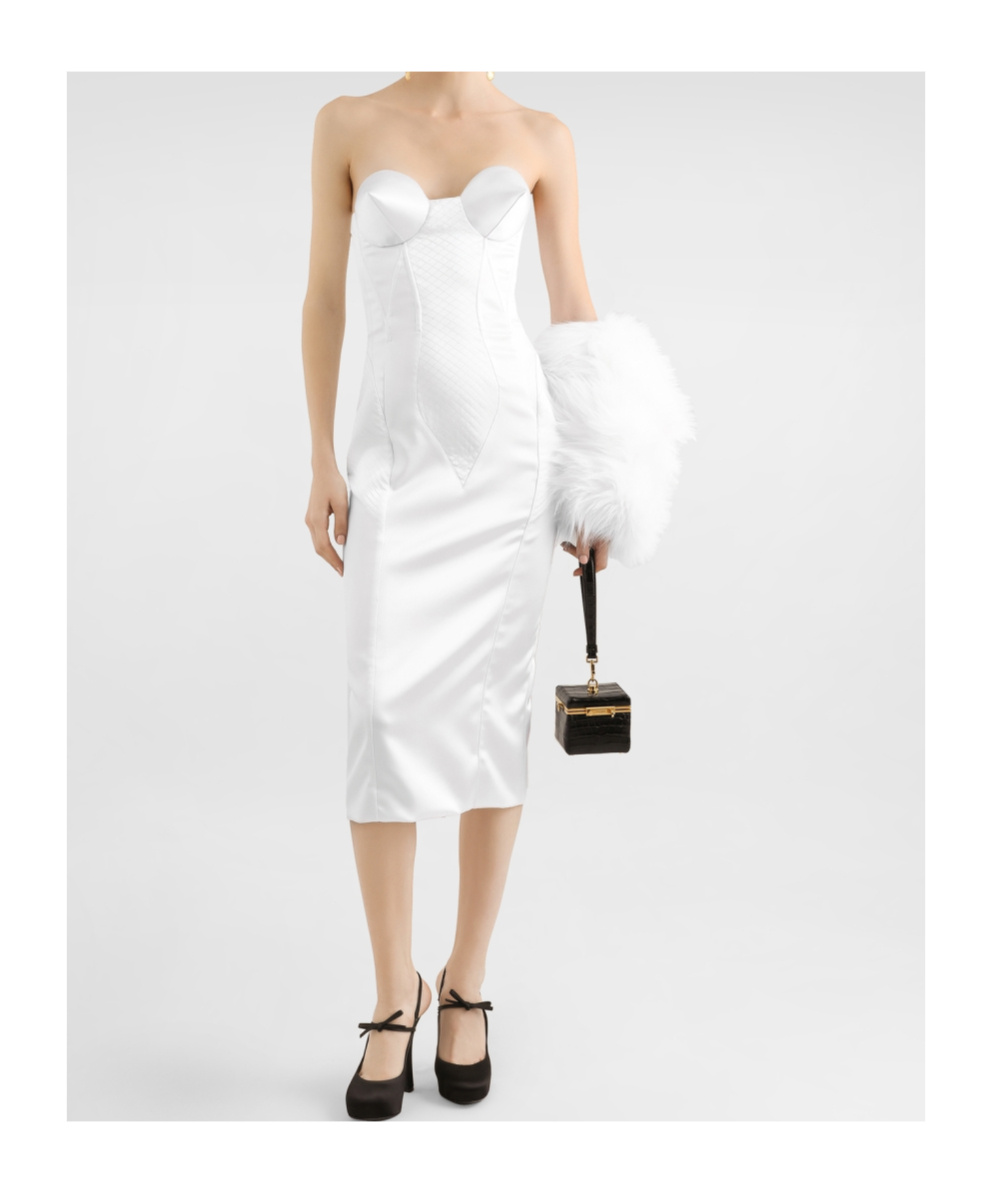 Dolce & Gabbana Strapless Dress In White