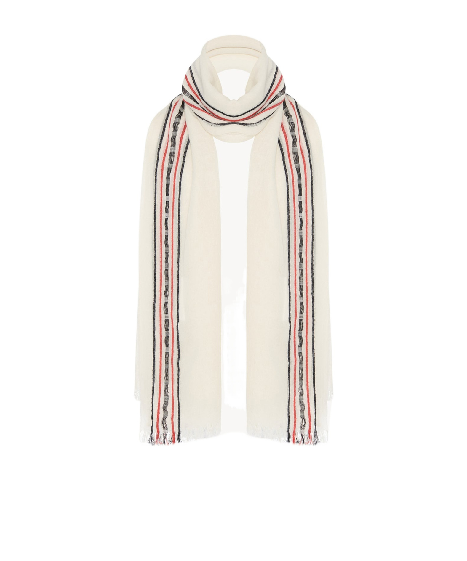 The Row Striped Scarves In White