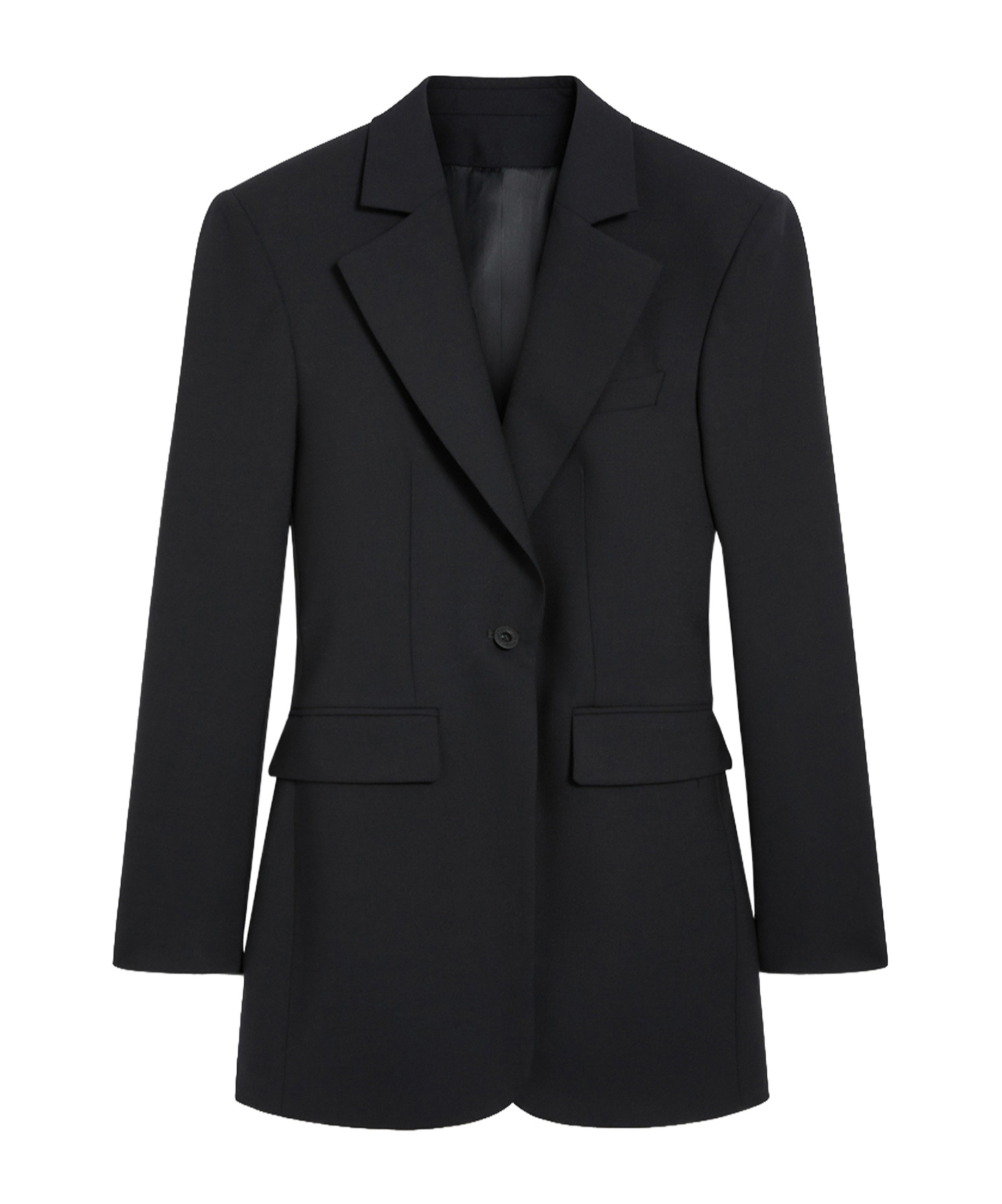 Pence Single Button Maxi Jacket In Black