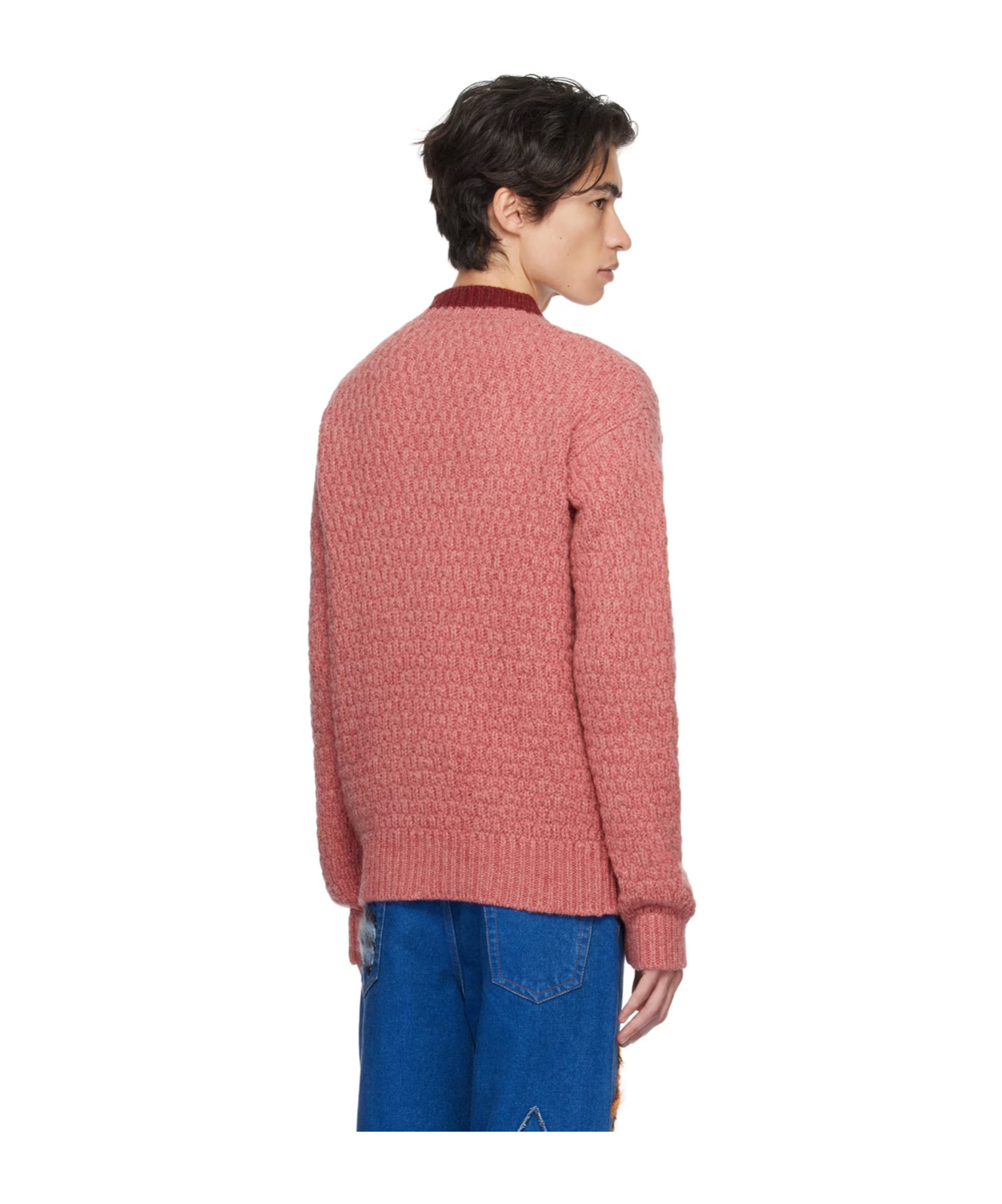 Marni Embroidered Long-sleeved Sweater In Pink