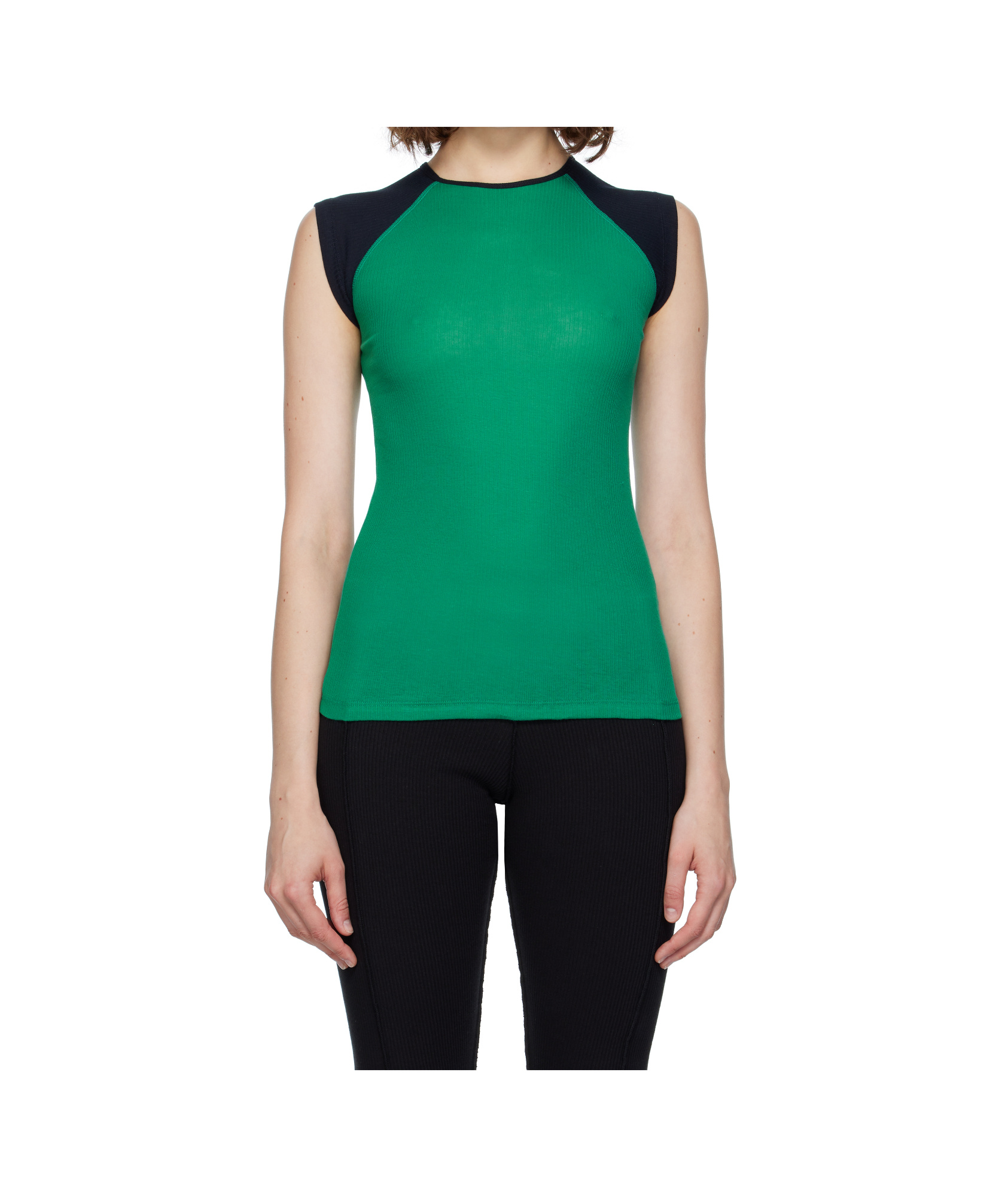 Baserange Crew Neck Vest In Green