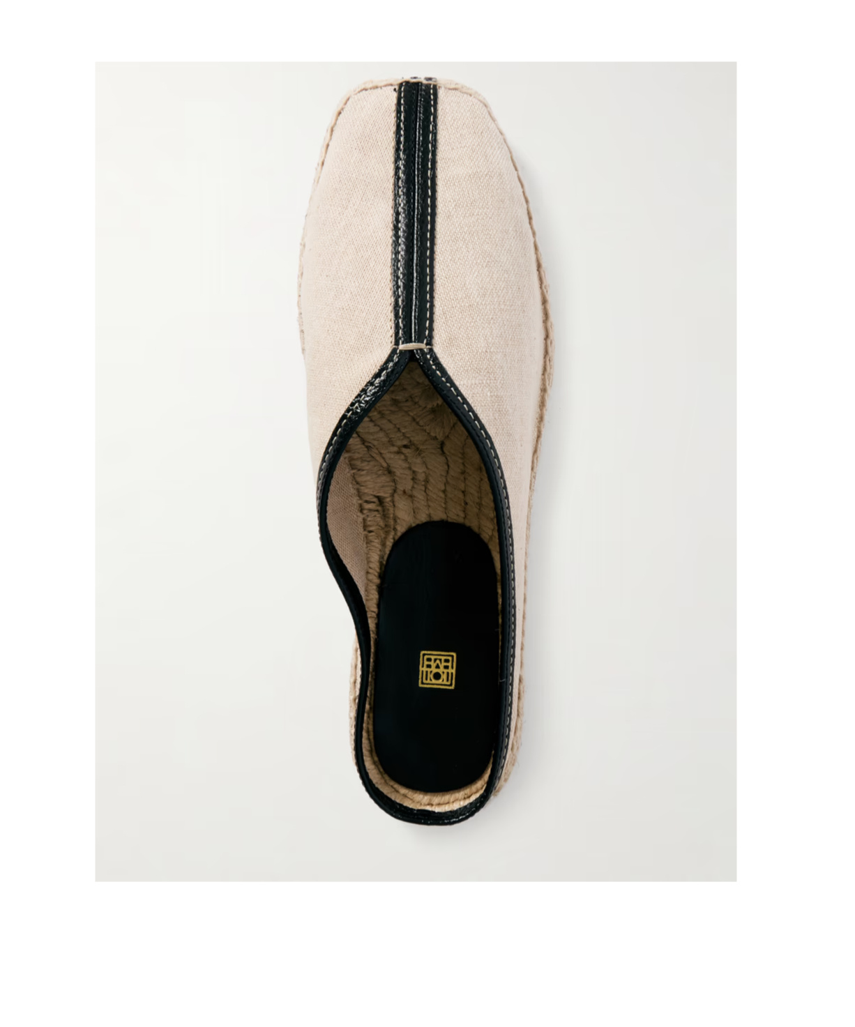 Totême Leather-trim Espadrille Slippers In Nude